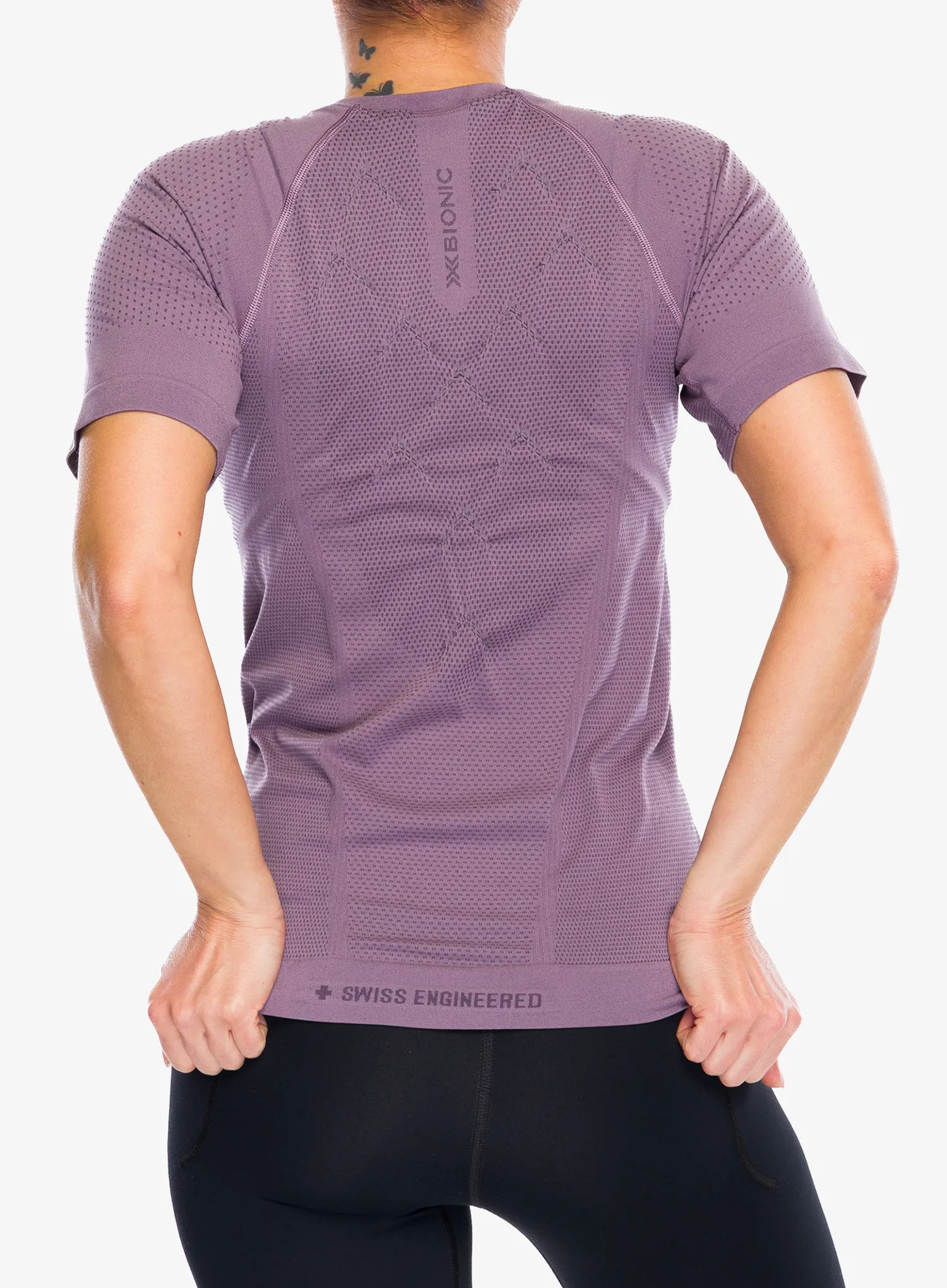Футболка для бігу жіноча X-Bionic Xceed Run Shirt S/S - dusty lavender/lavender night