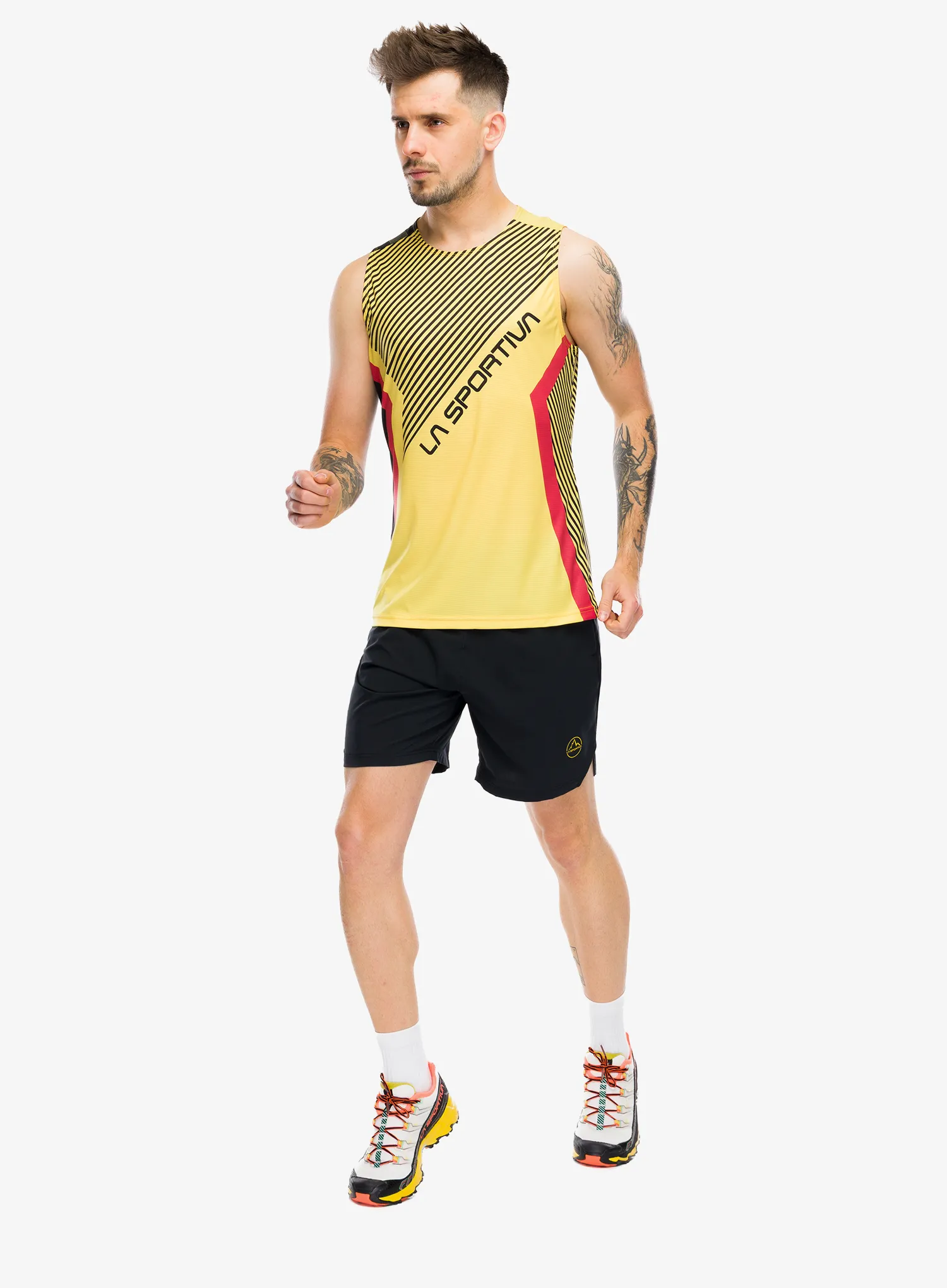 Футболка для бігу La Sportiva Flow Tank - black/yellow