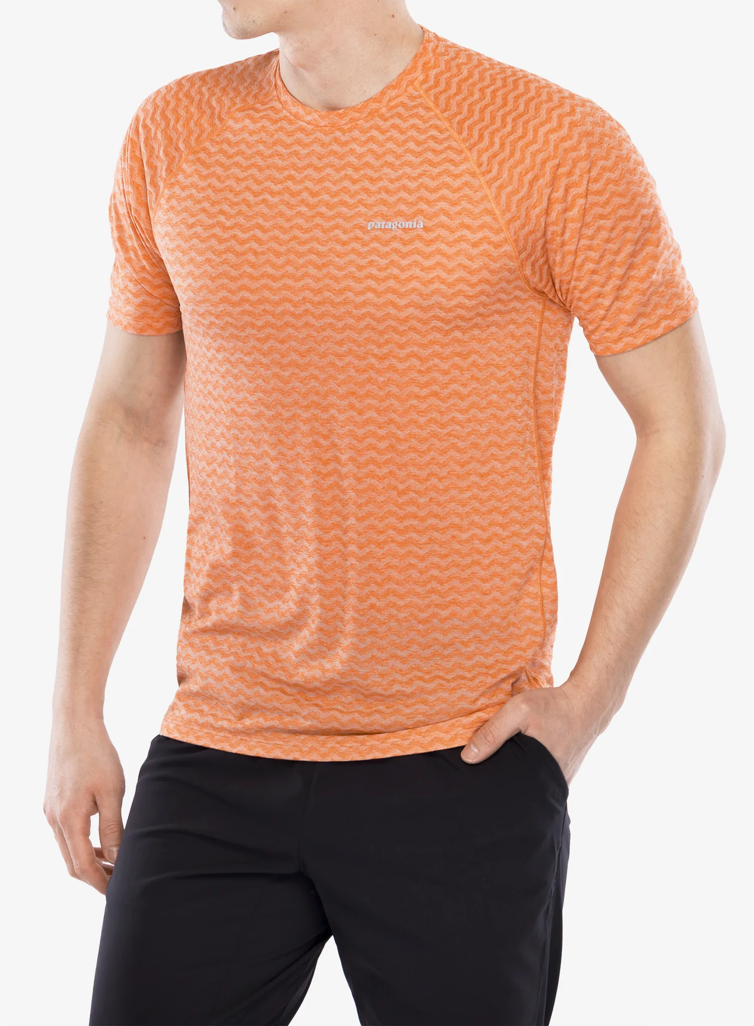 Футболка для бігу Patagonia Ridge Flow Shirt - pollinator orange