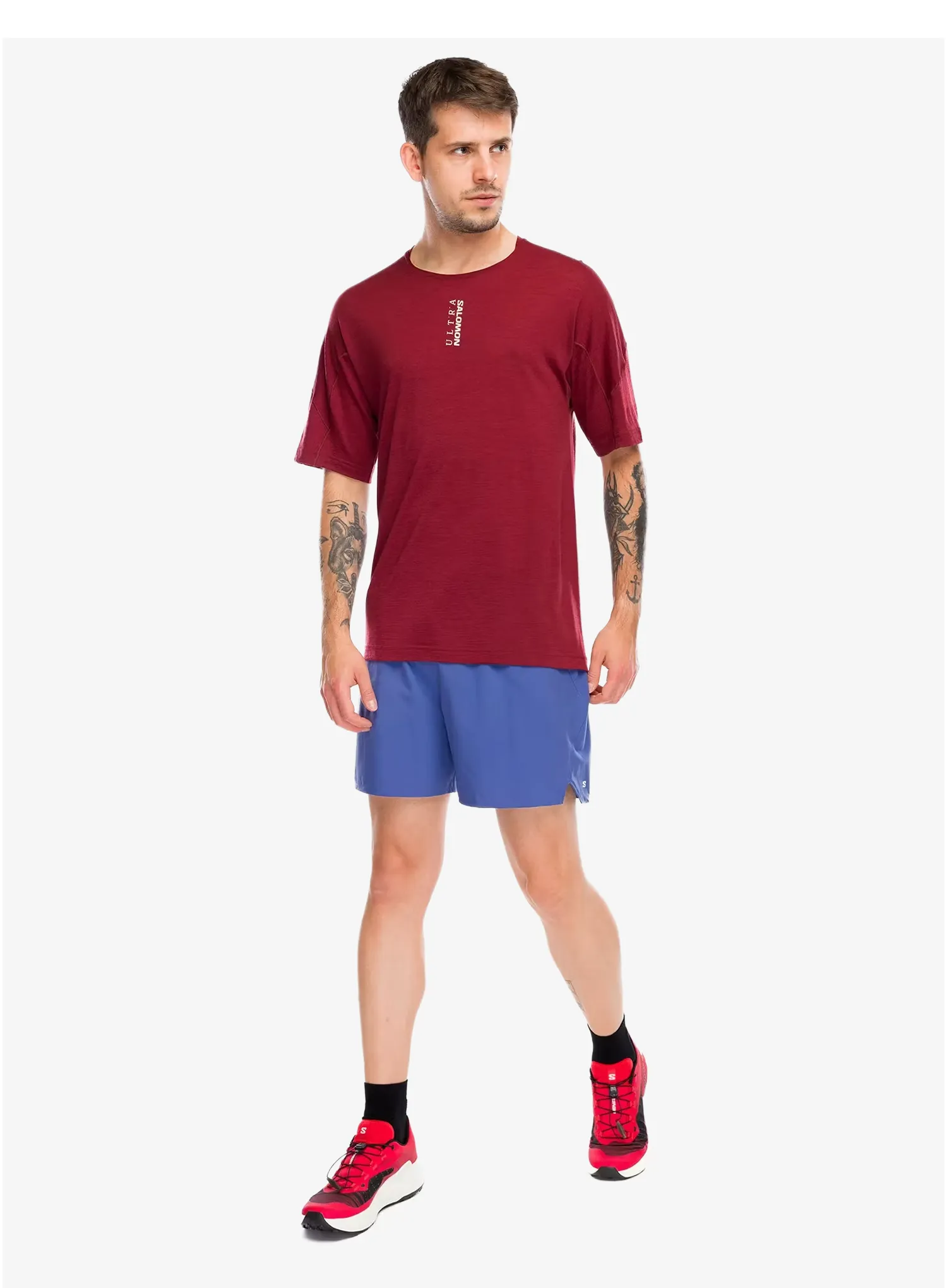 Футболка для бігу Salomon Ultra S/S Tee - syrah