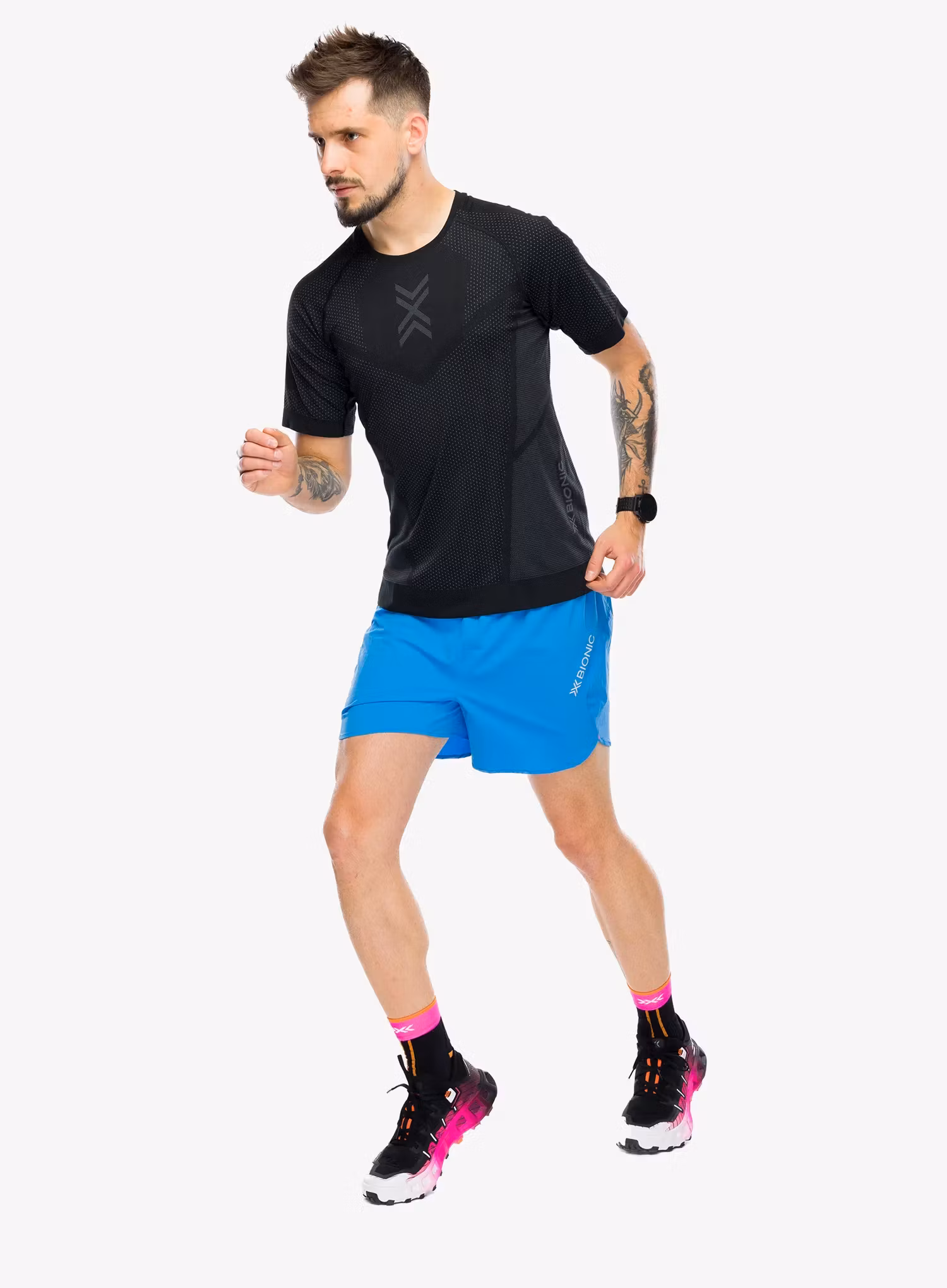 Футболка для бігу X-bionic Xceed Run Shirt S/S - x black/rhino grey