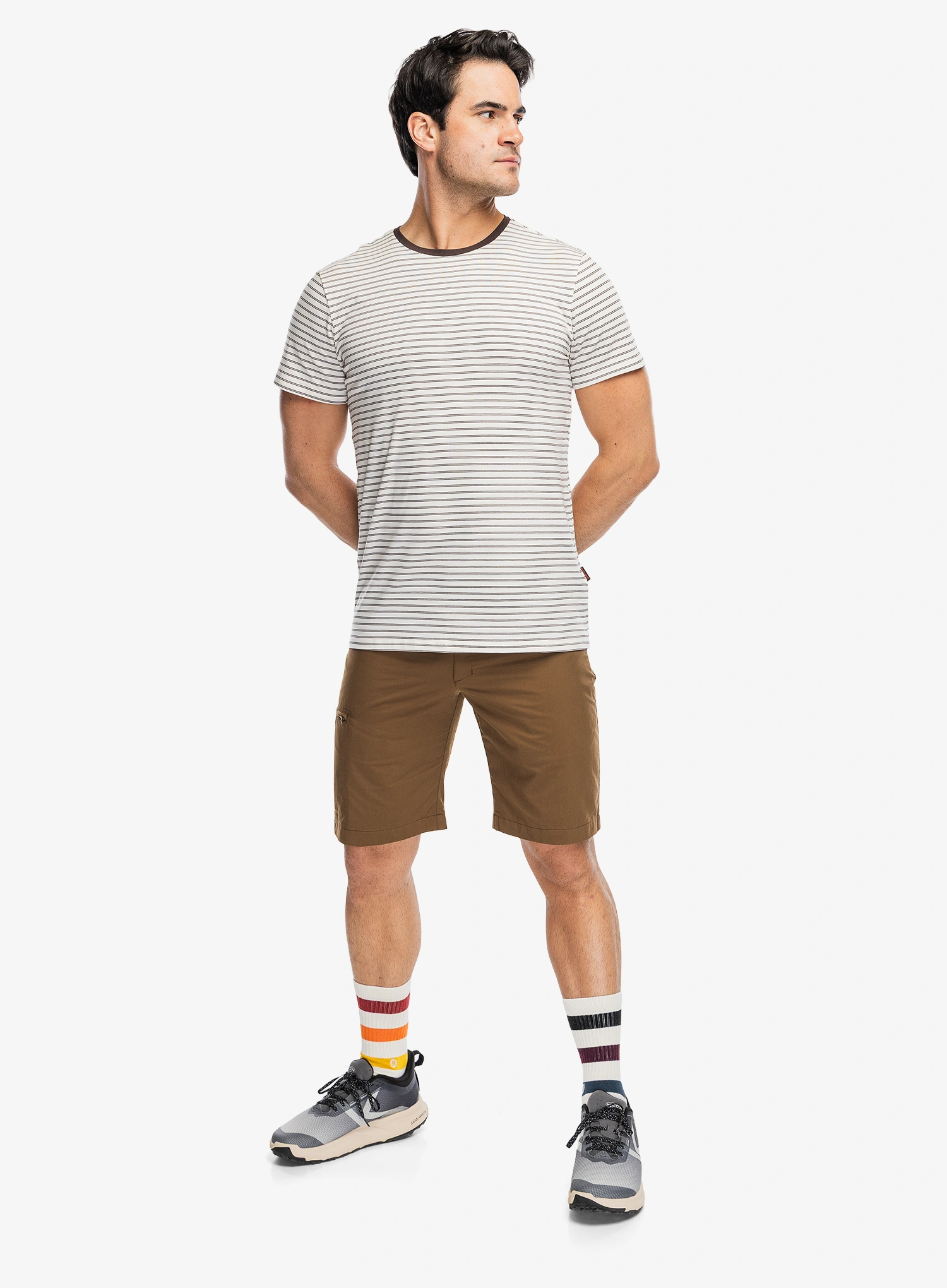 Футболка Dovre O-neck T-shirt Striped - beige