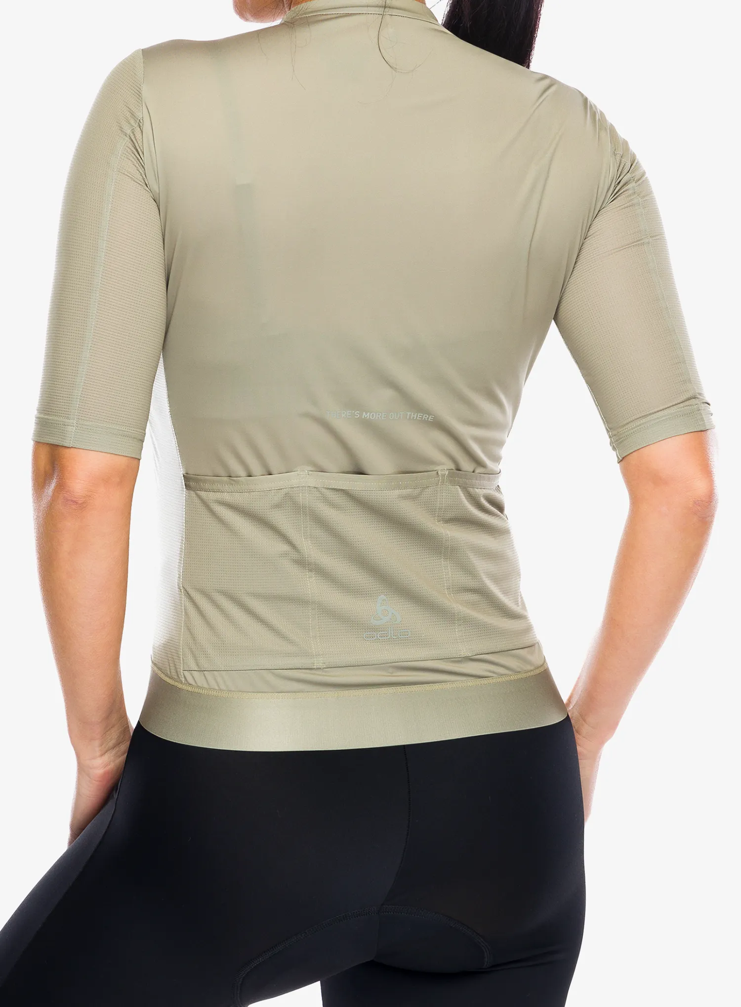 Жіноча велофутболка Odlo Explorer Pro T-Shirt S/U Collar S/S Full Zip - vetiver