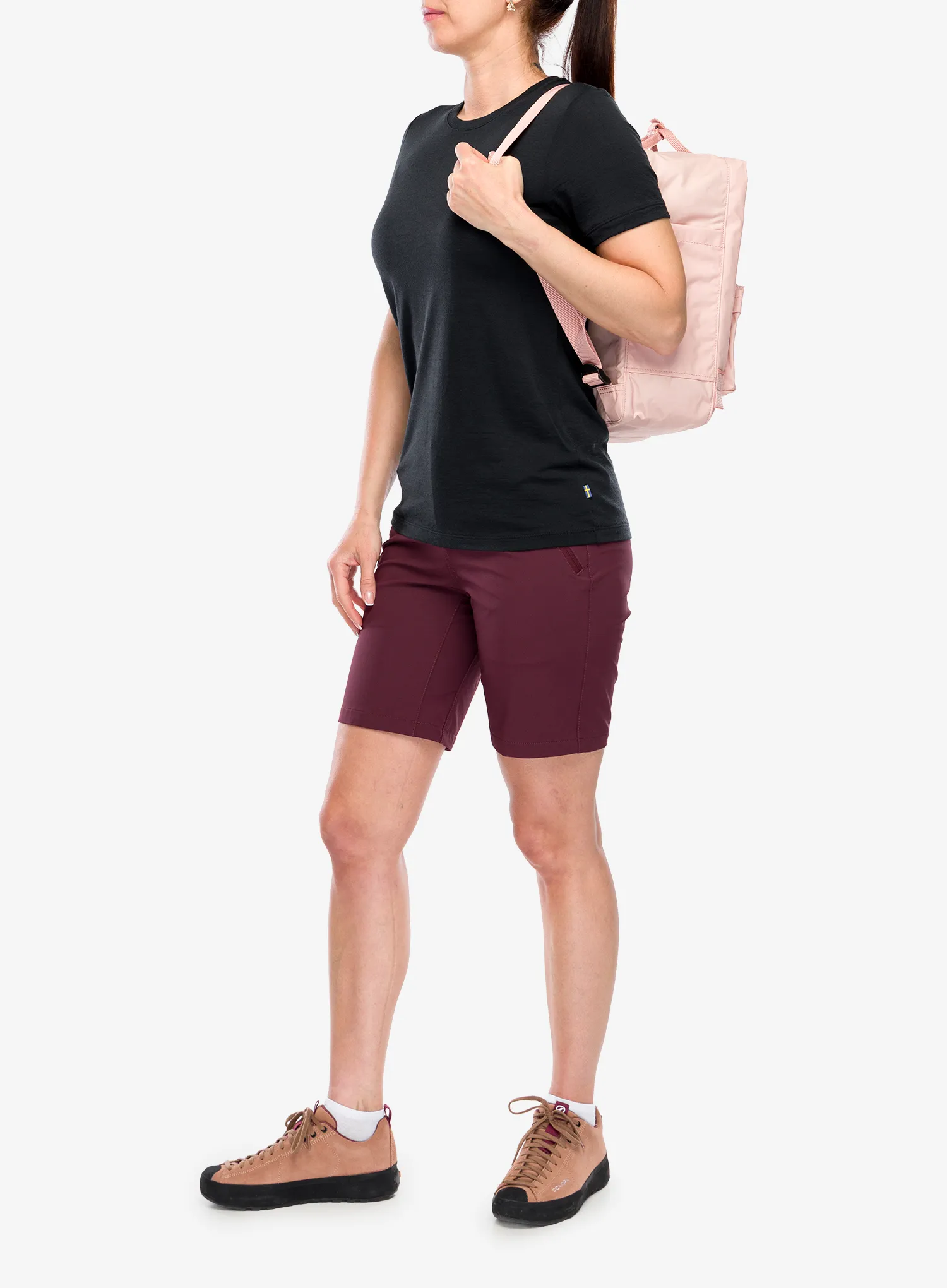 Футболка з мериноса жіноча Fjallraven Abisko Wool SS - black