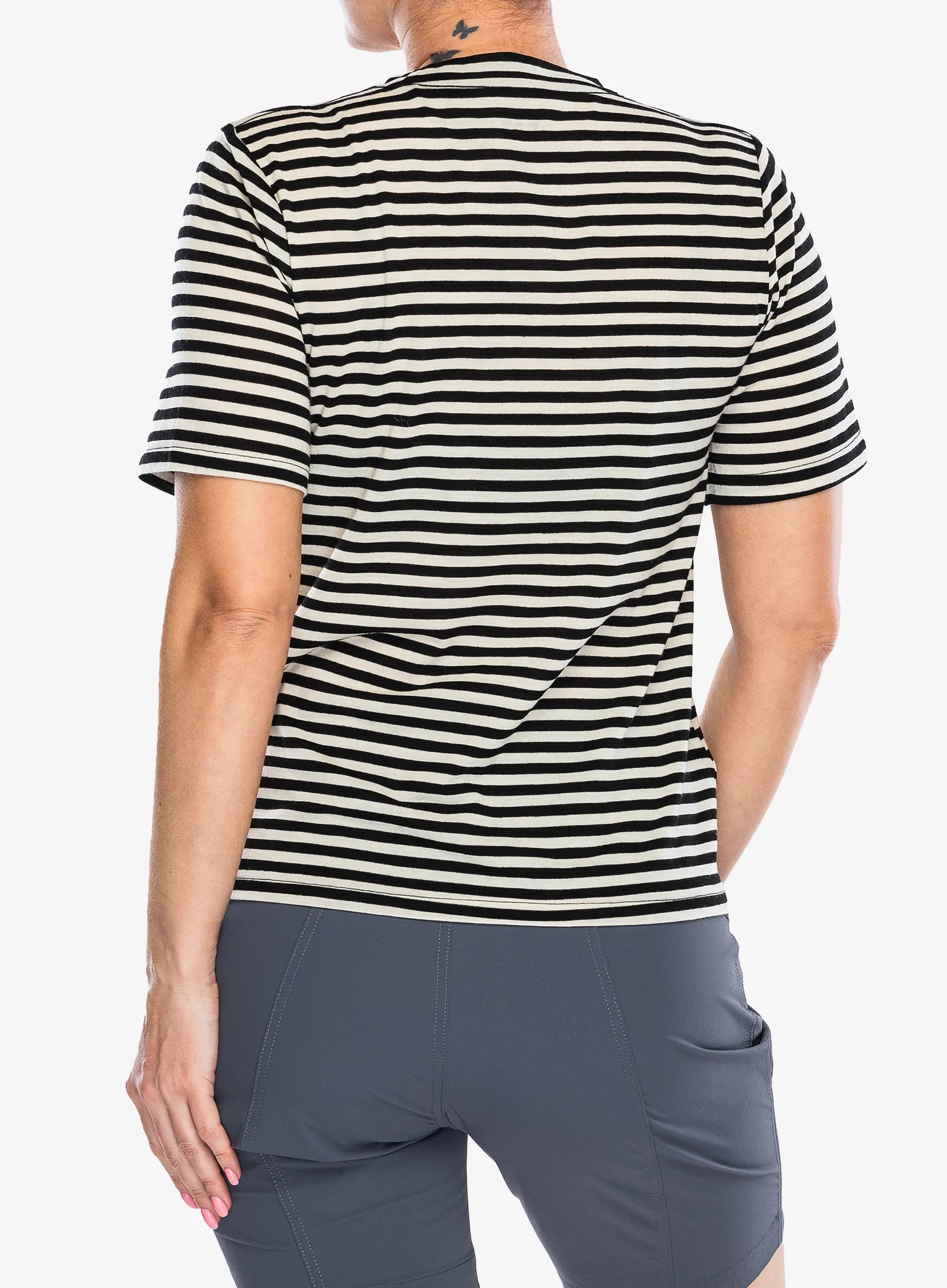 Футболка з мериноса жіноча Mons Royale Icon Relaxed Tee - MR stripe