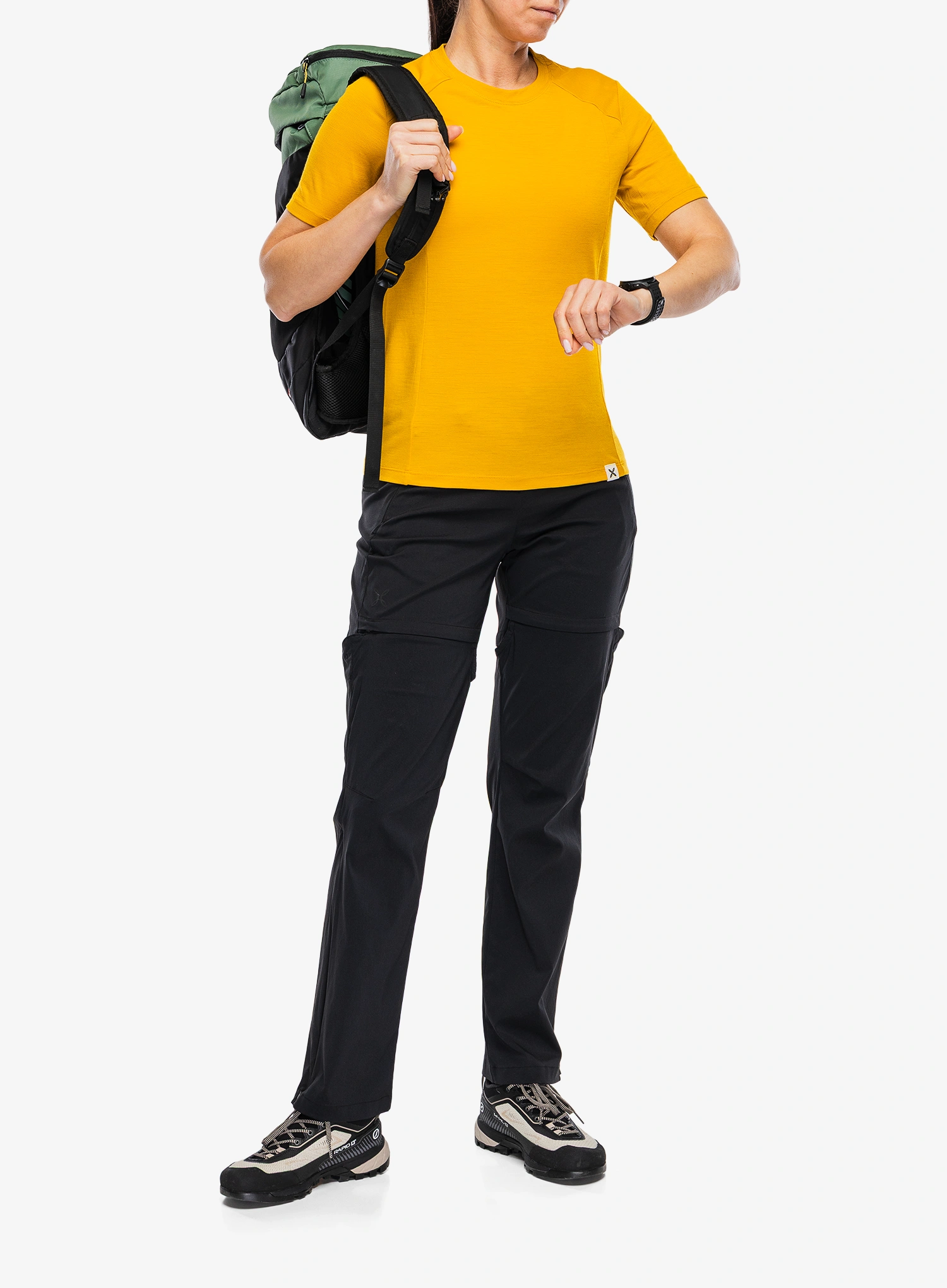Футболка з мериноса жіноча Montura Merino Mix T-Shirt - mustard