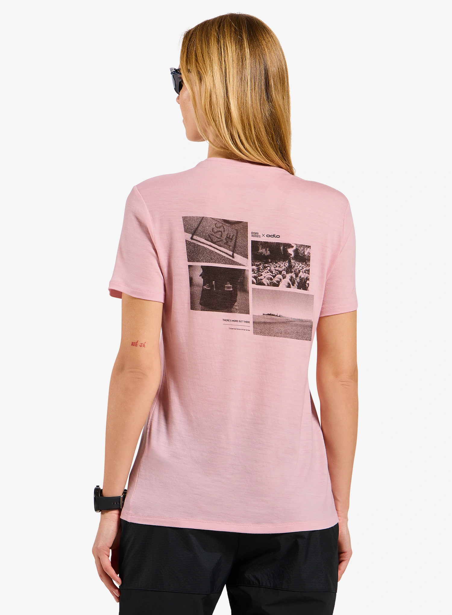 Футболка з мериноса жіноча Odlo Merino 160 Postcards Crew Neck S/S - hyper pink