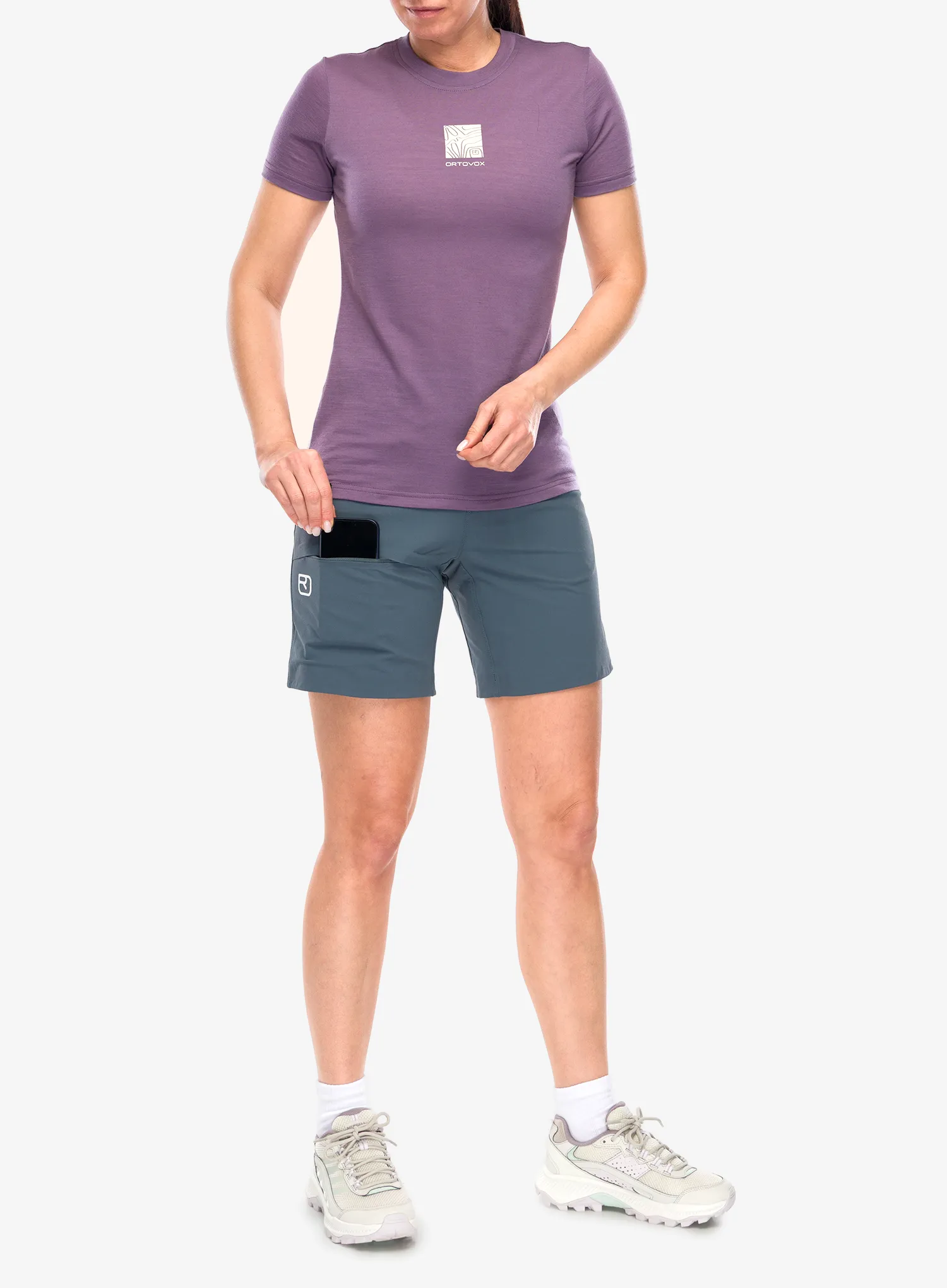 Футболка з мериноса жіноча Ortovox 120 Cool Tec Abstract TS - wild berry