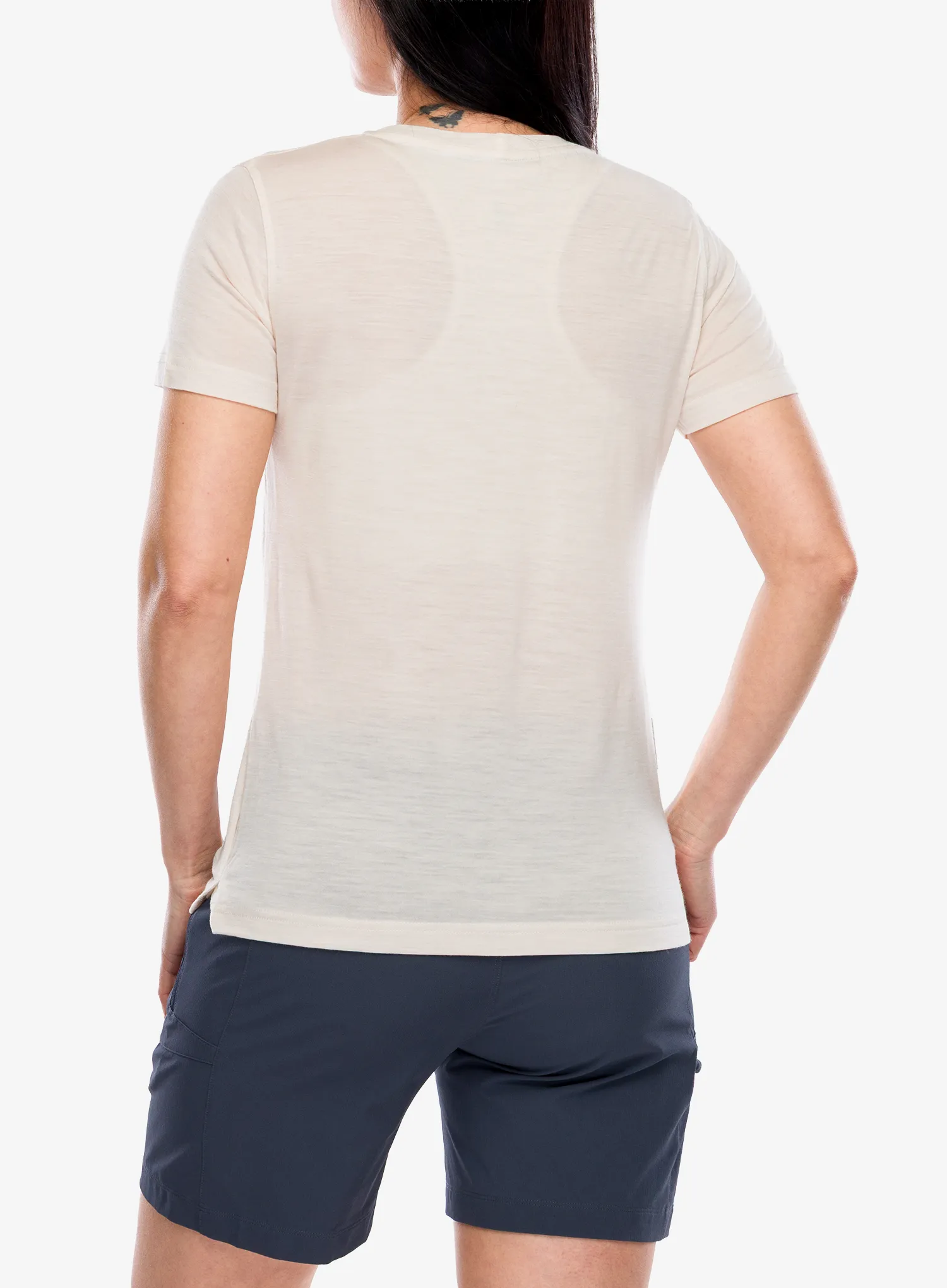 Футболка з мериноса жіноча Sensor Merino Lite Tee SS - beige mottled 