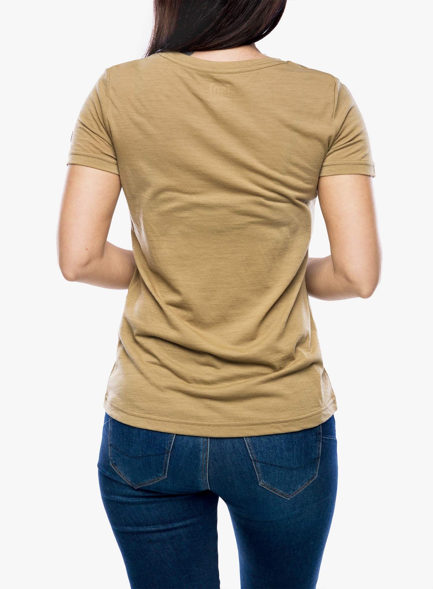 Футболка з мериноса жіноча Super.natural Arabesque Tee - oak/copper