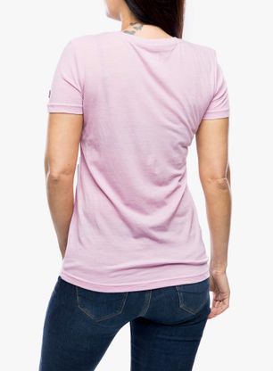 Футболка з мериноса жіноча Super.natural I Love Climbing Tee - mauve mist/b.berry/nat wht