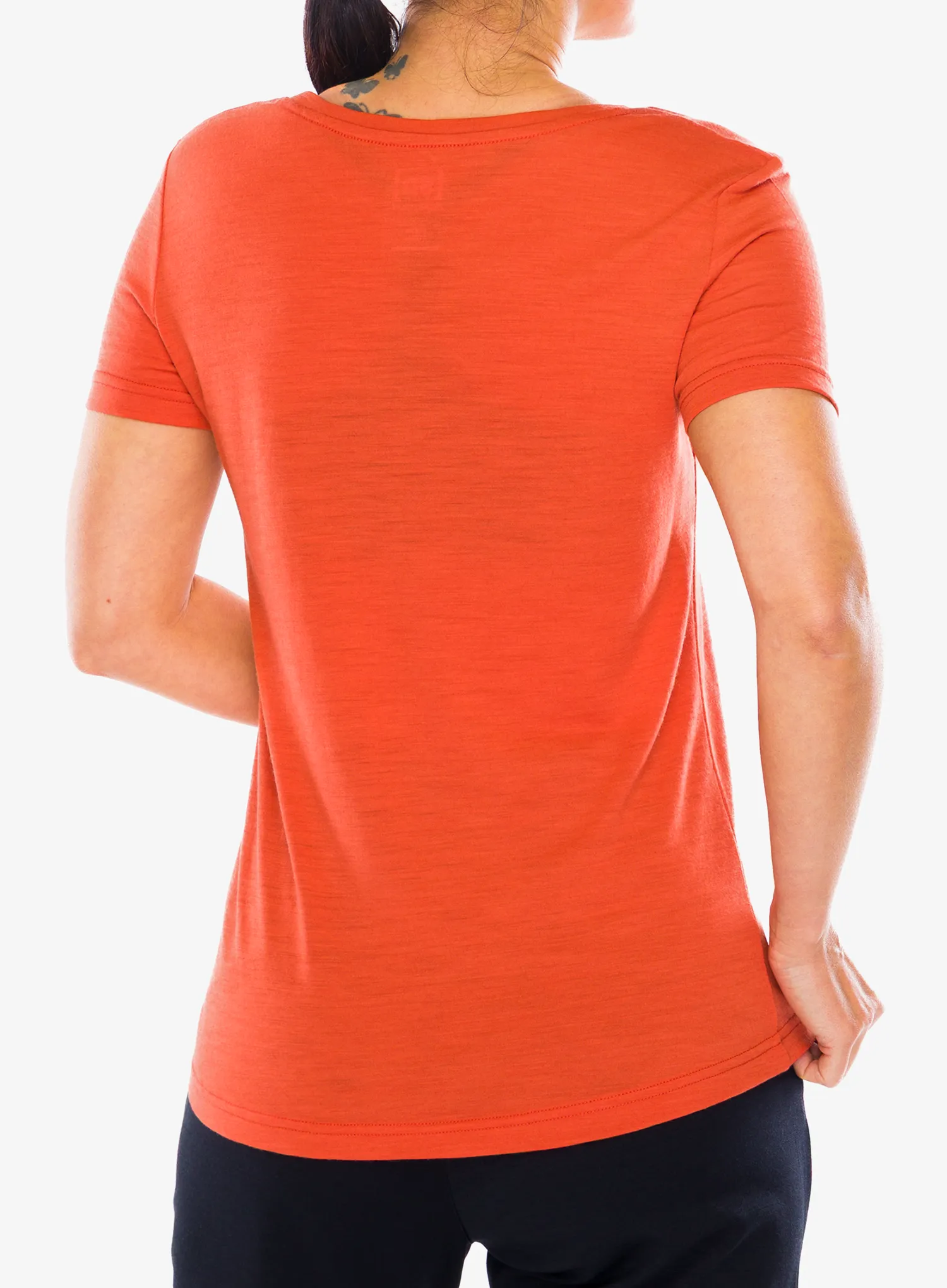 Футболка з мериноса жіноча Super.natural Preikestolen Cliffs Tee - chilli/feather grey/cooper