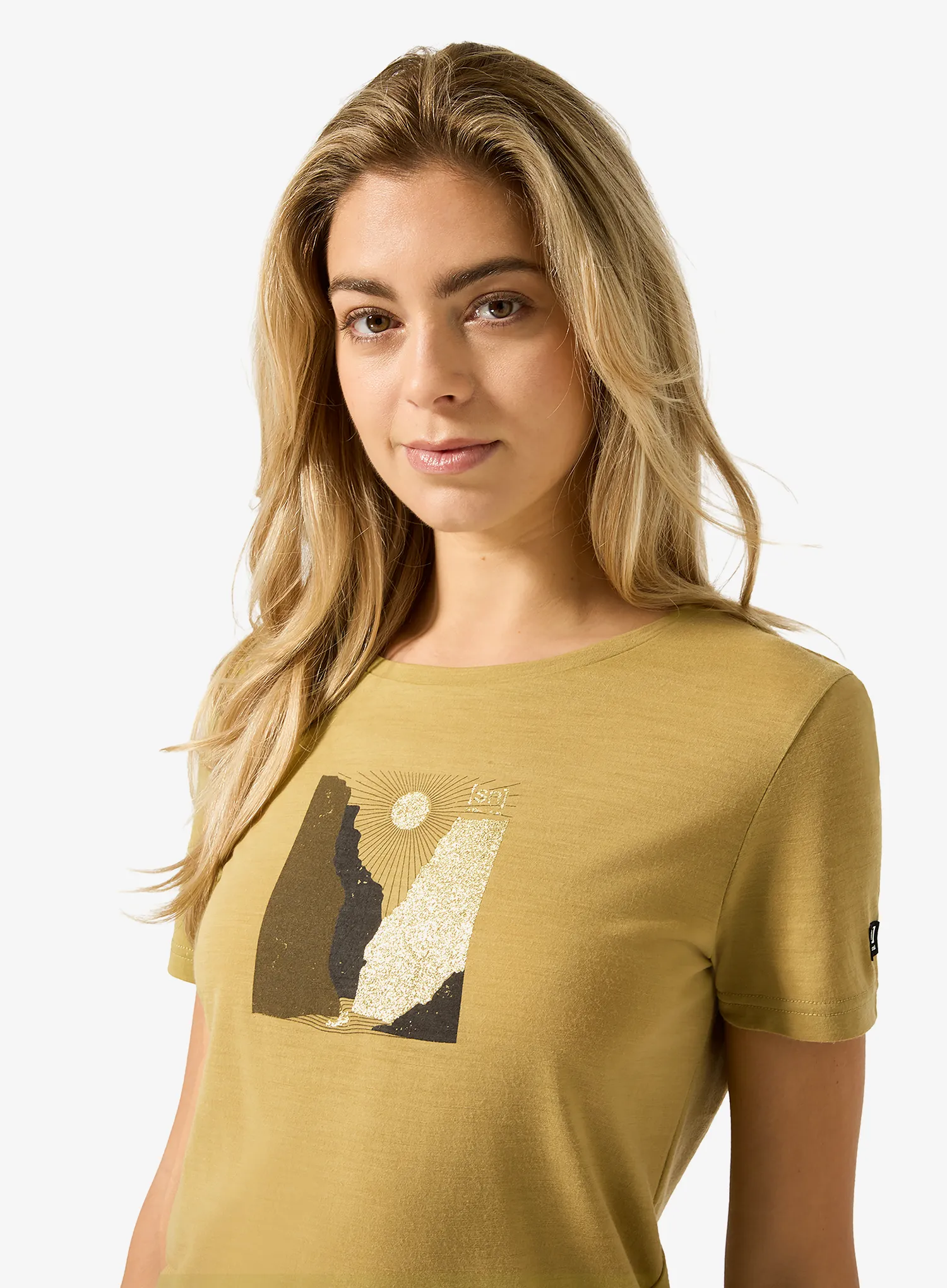 Футболка з мериноса жіноча Super.natural Rio Grande Tee - sahara/various