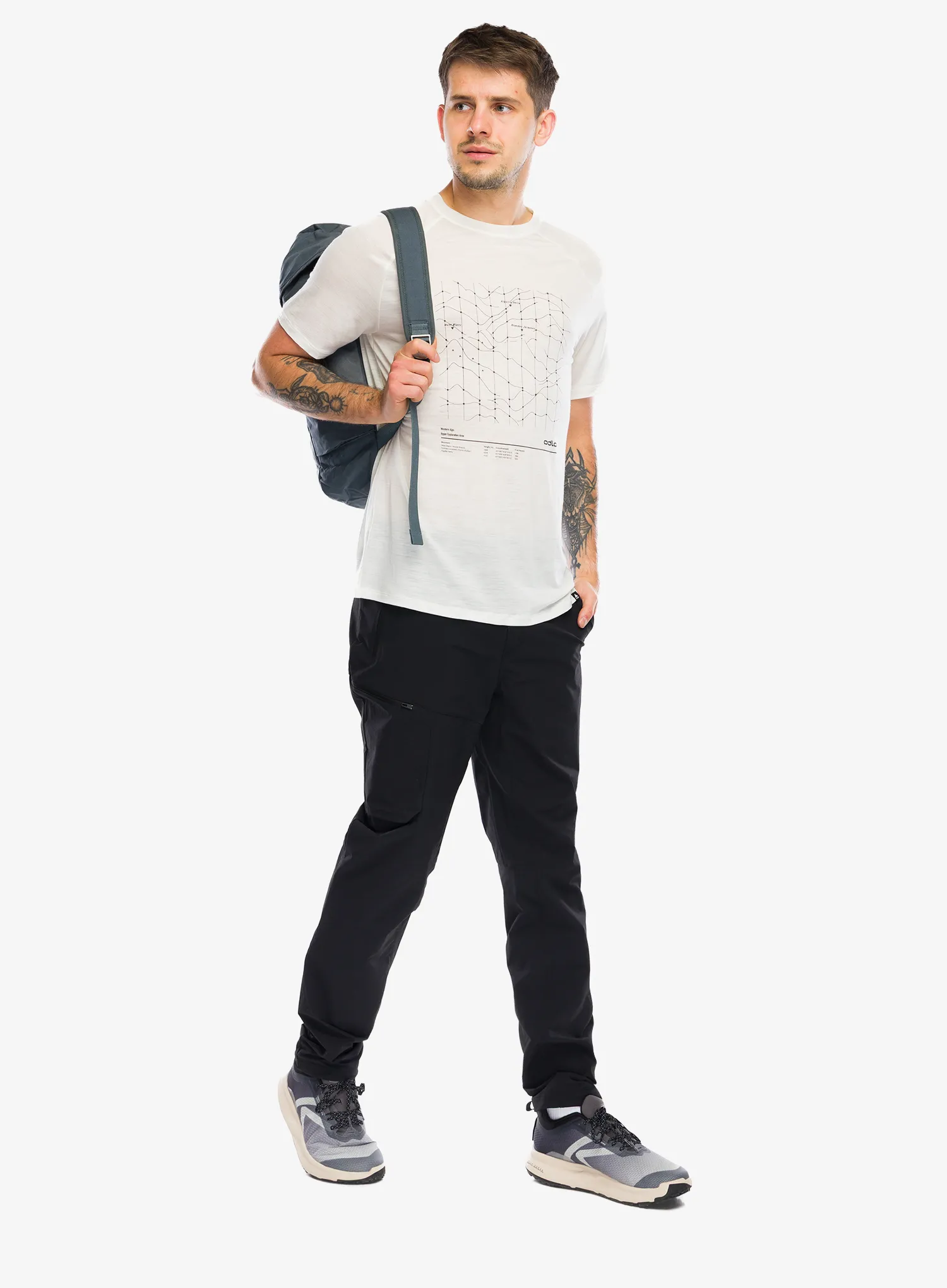 Футболка з мериноса Odlo Merino Tencel Hyper Map Crew Neck S/S - gardenia