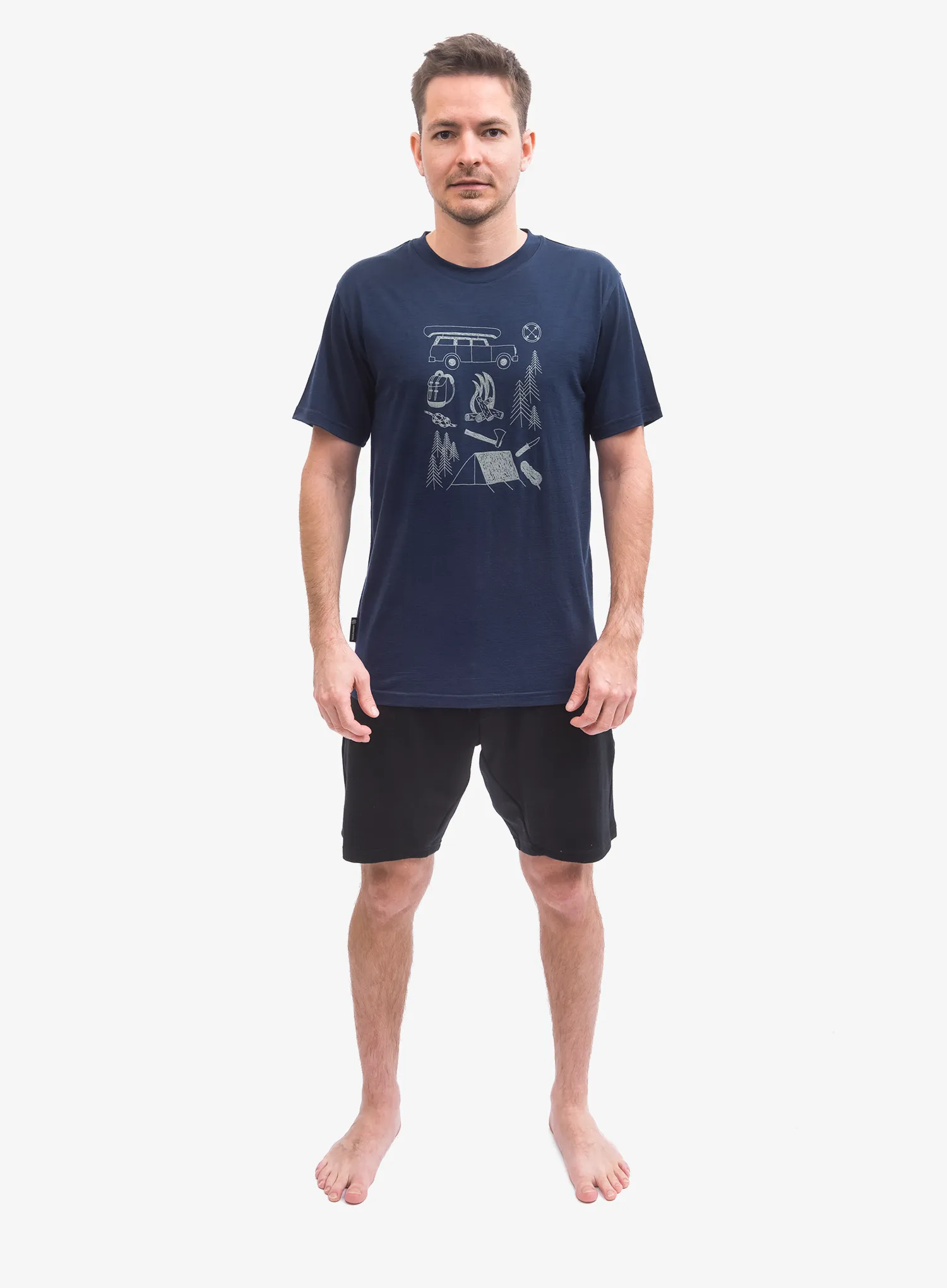Футболка з мериноса Sensor Merino Active Outside Tee SS - deep blue