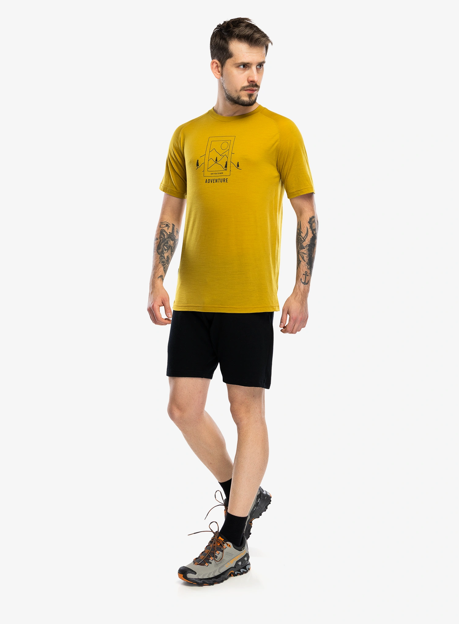 Футболка з мериноса Sensor Merino Air Say Yes Tee SS - mustard