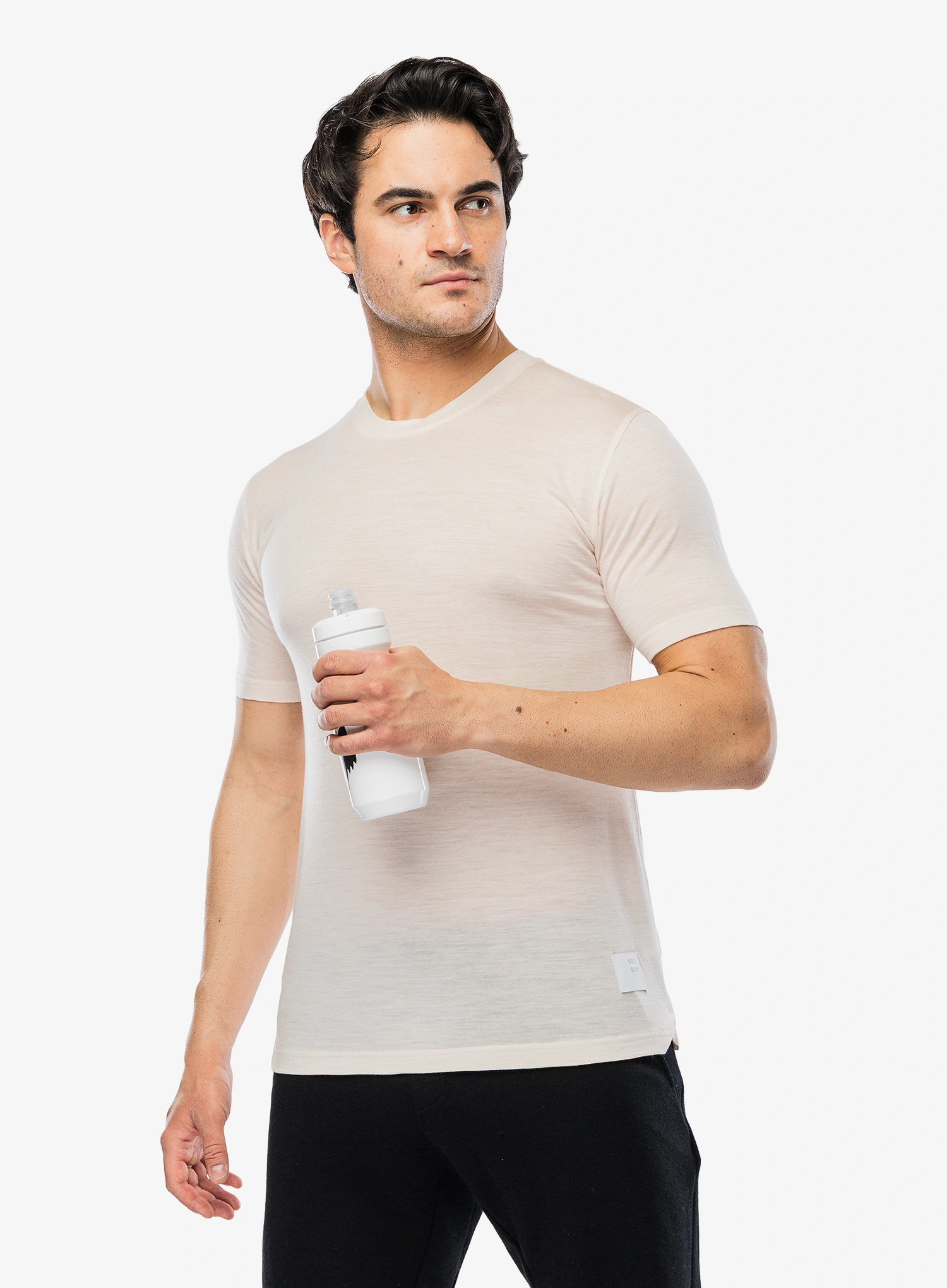 Футболка з мериноса Sensor Merino Lite Tee SS - mottled beige
