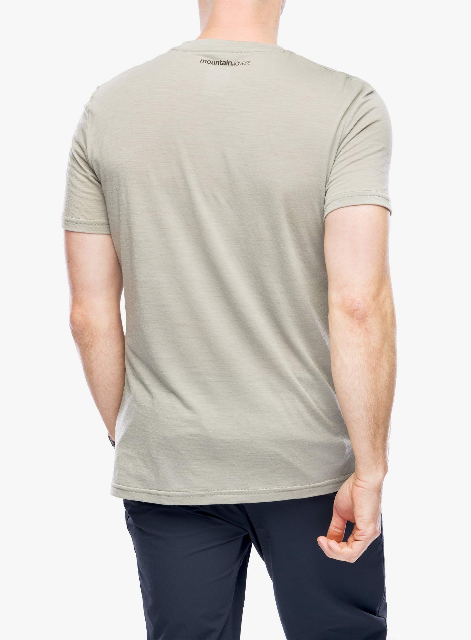 Футболка з мериноса Super.natural 7 Peaks Tee - dried sage/black ink
