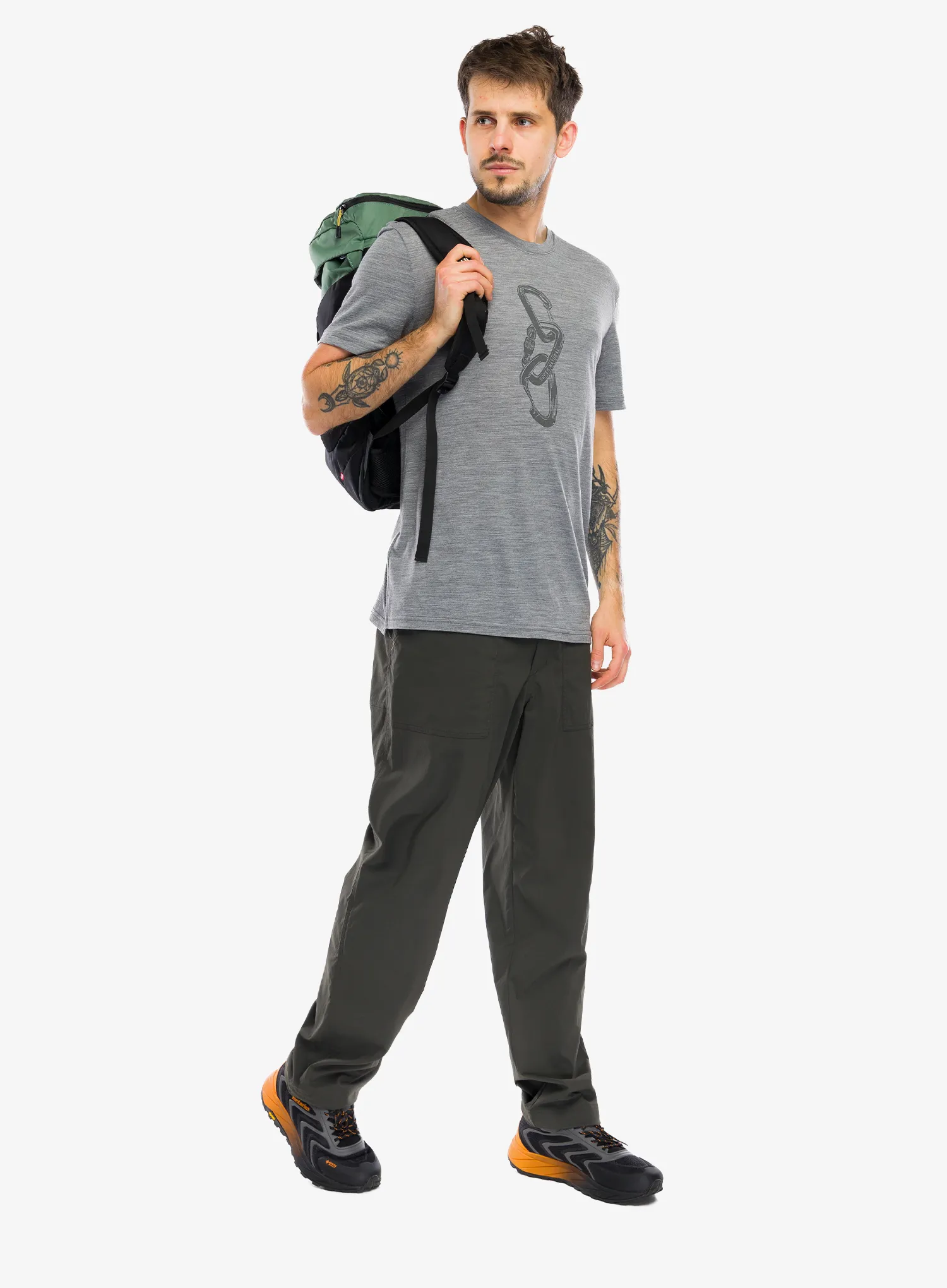 Футболка з мериноса Super.natural Carabineri Tee - c.mere grey mel/c.mere gry mel