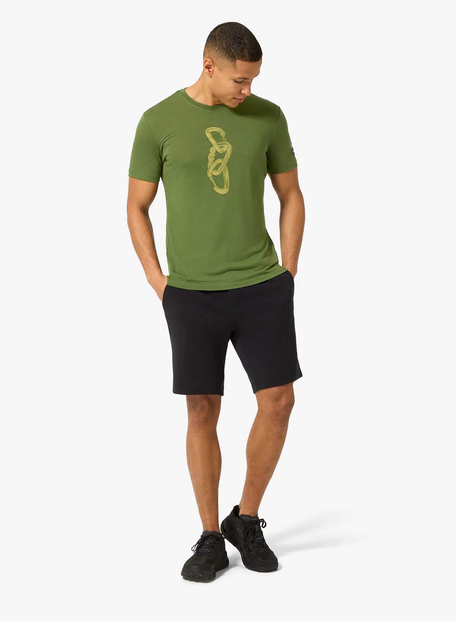 Футболка з мериноса Super.natural Carabineri Tee - shive/dried tobacco