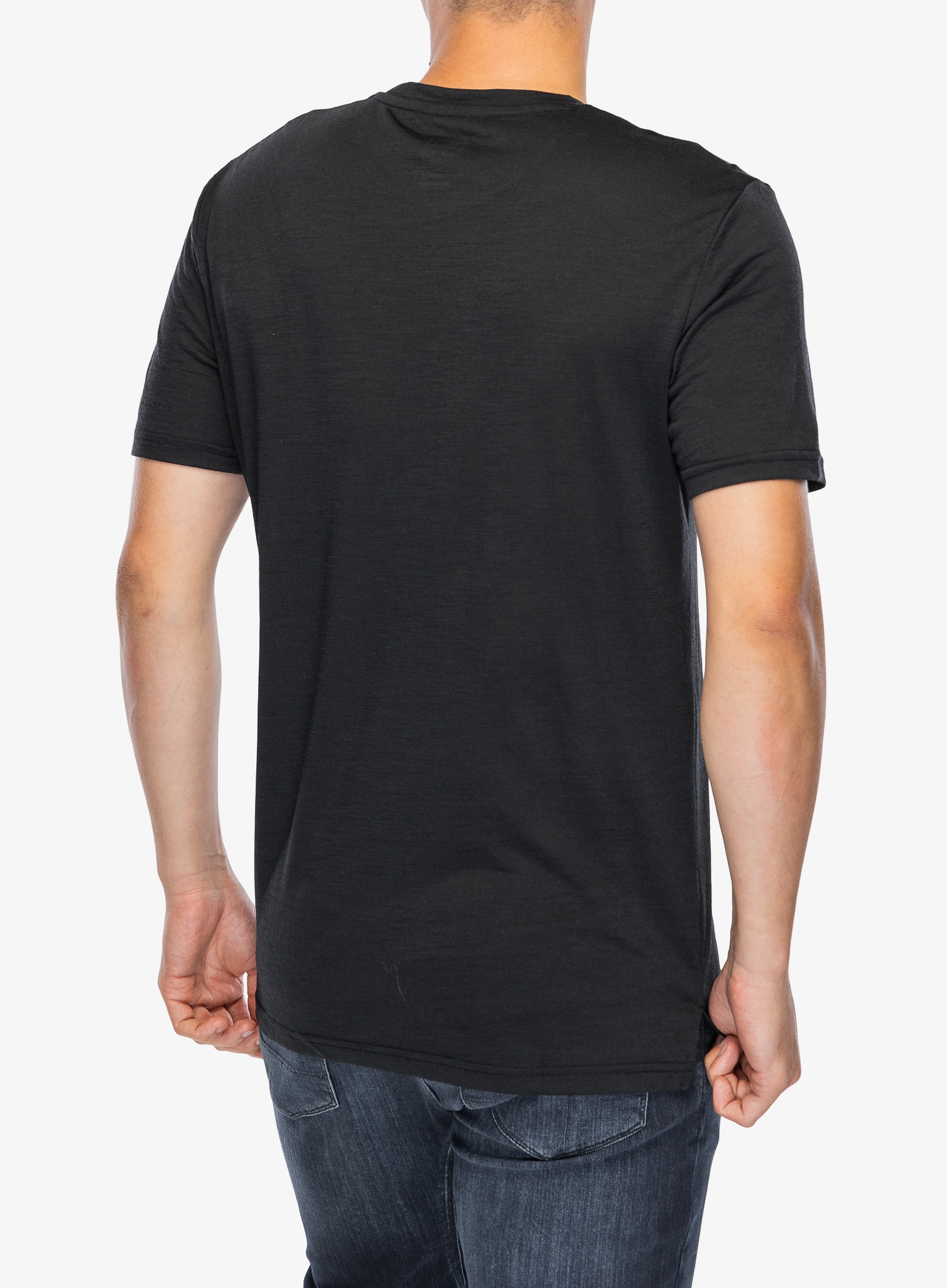 Футболка з мериноса Super.natural Hiking Tee - jet black/vapor grey