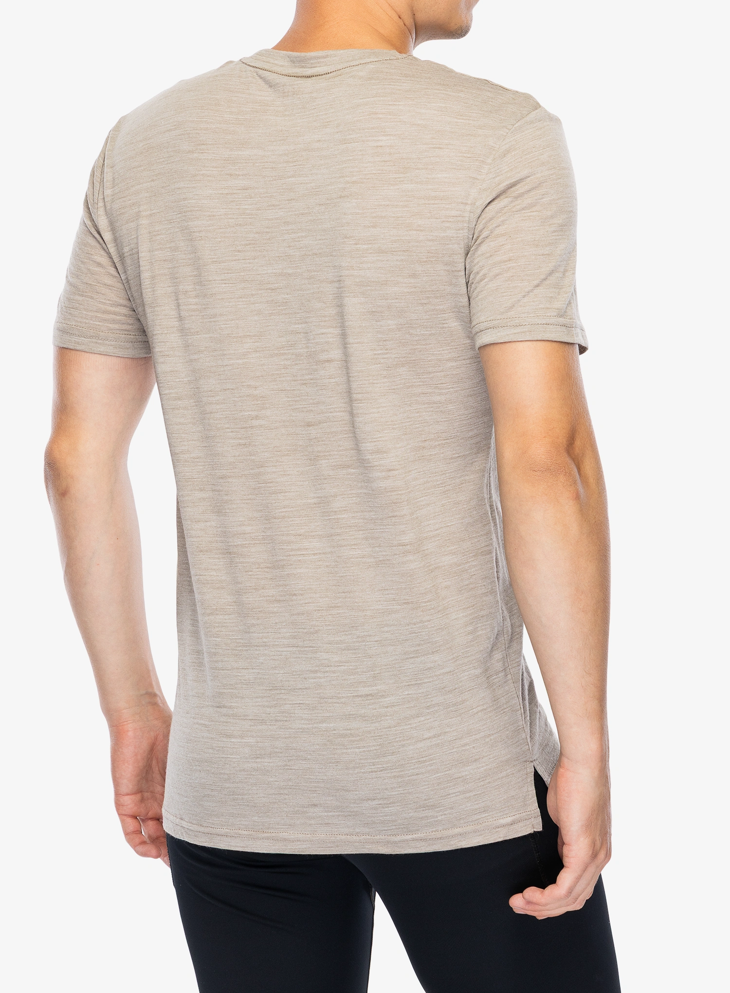 Футболка з мериноса Super.natural Mountain Trail Tee - v.kha mel/chieve/wht stone mel