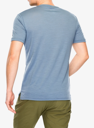 Футболка з мериноса Super.natural Sn Sailor Tee - flint stone/b.berry/h.risk red