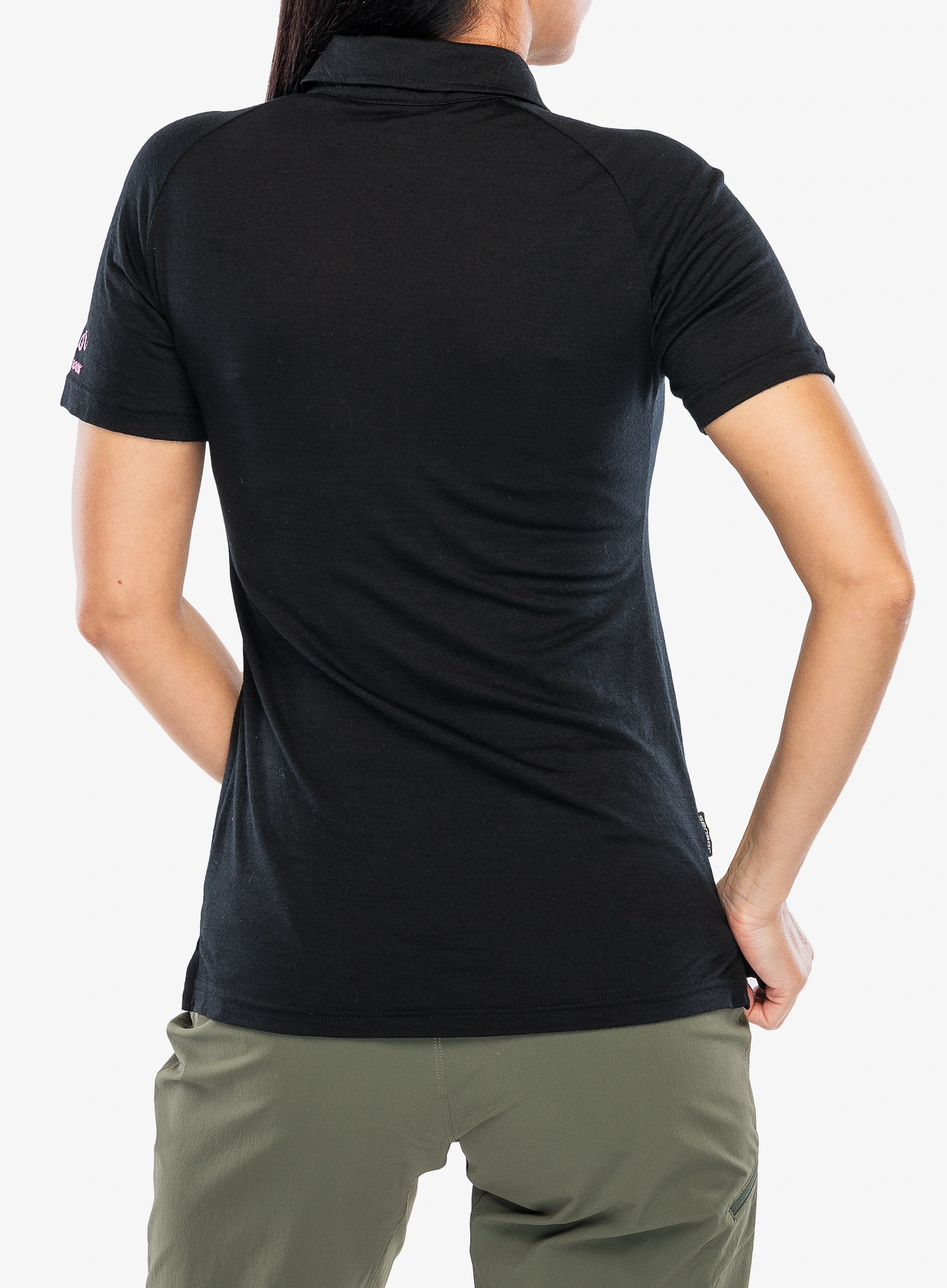 Футболка поло жіноча Sensor Merino Active Polo Tee SS - black/black