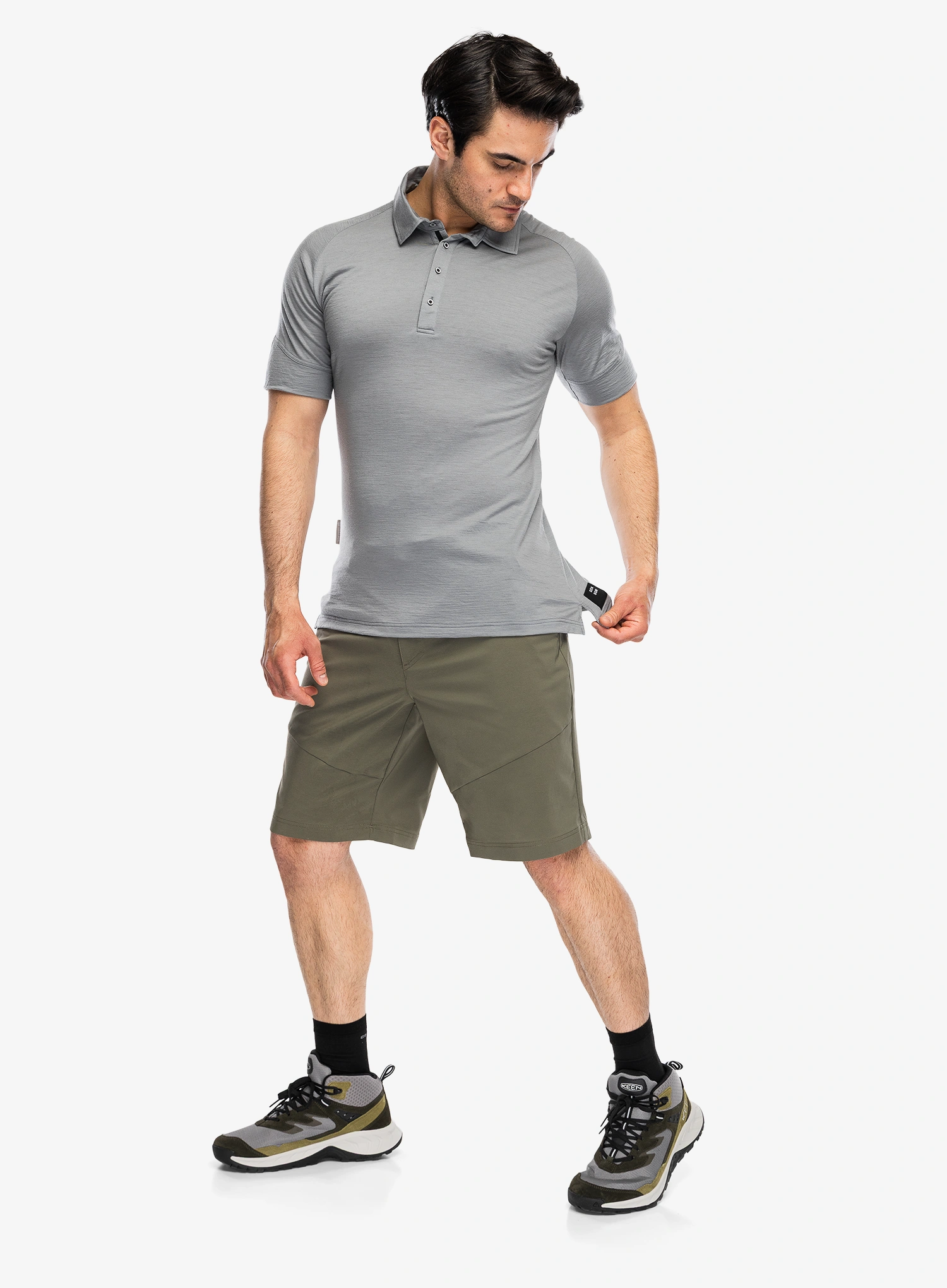 Футболка поло Sensor Merino Active Polo Tee SS - gray
