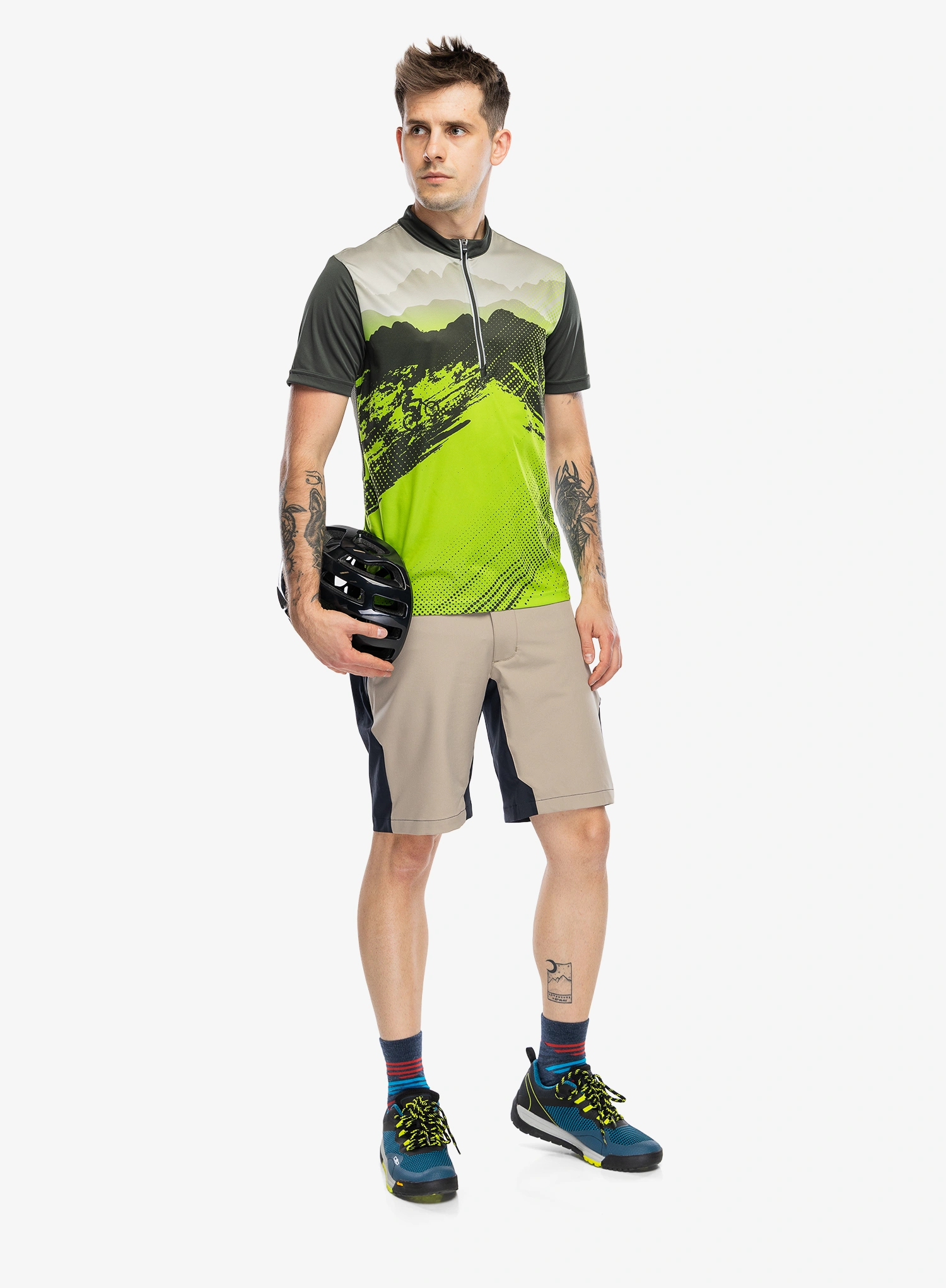 Велофутболка CMP Crey T-Shirt - pine/mela/sage