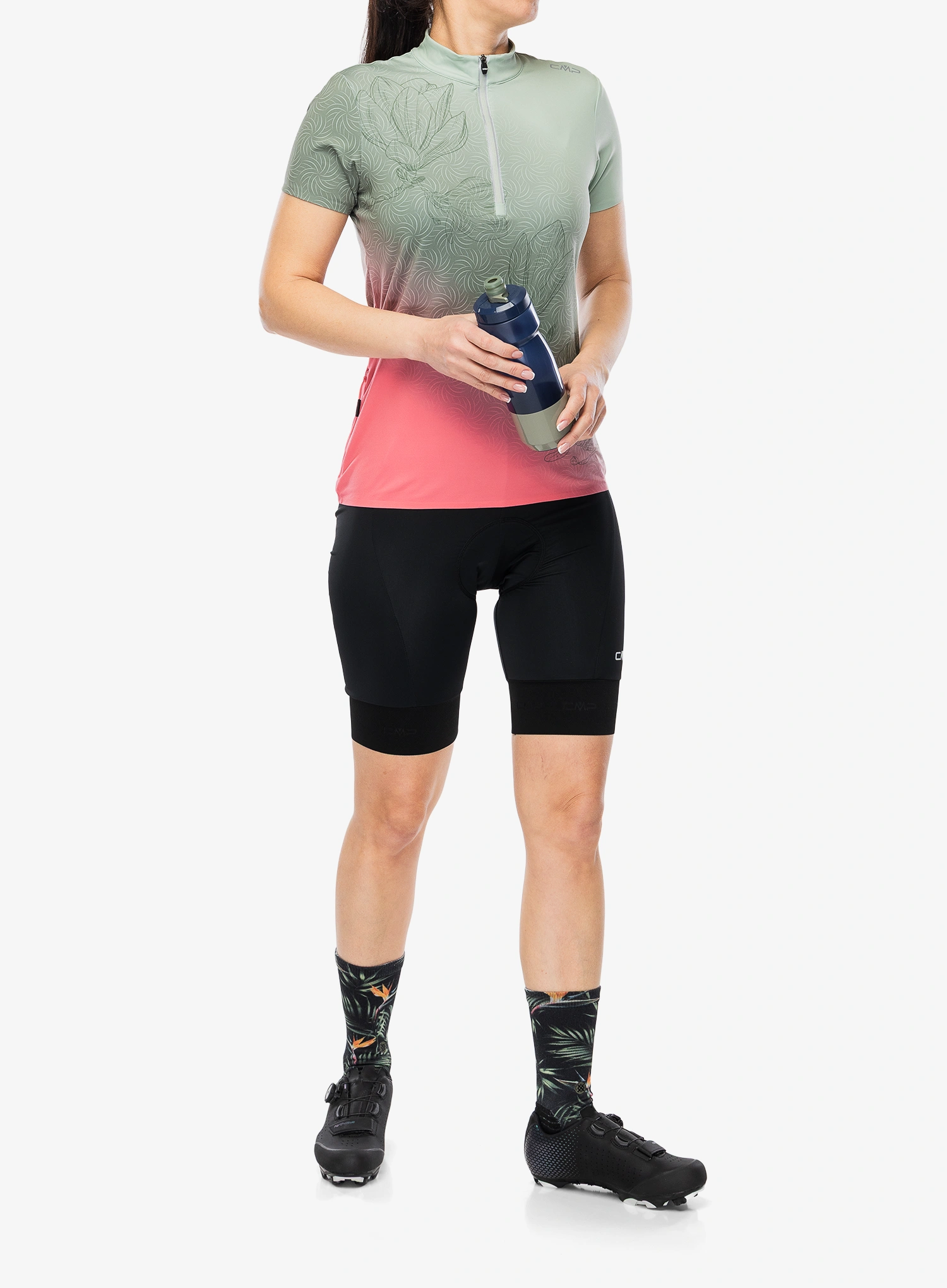 Жіноча велофутболка CMP Talya T-Shirt - pistacchio/coral