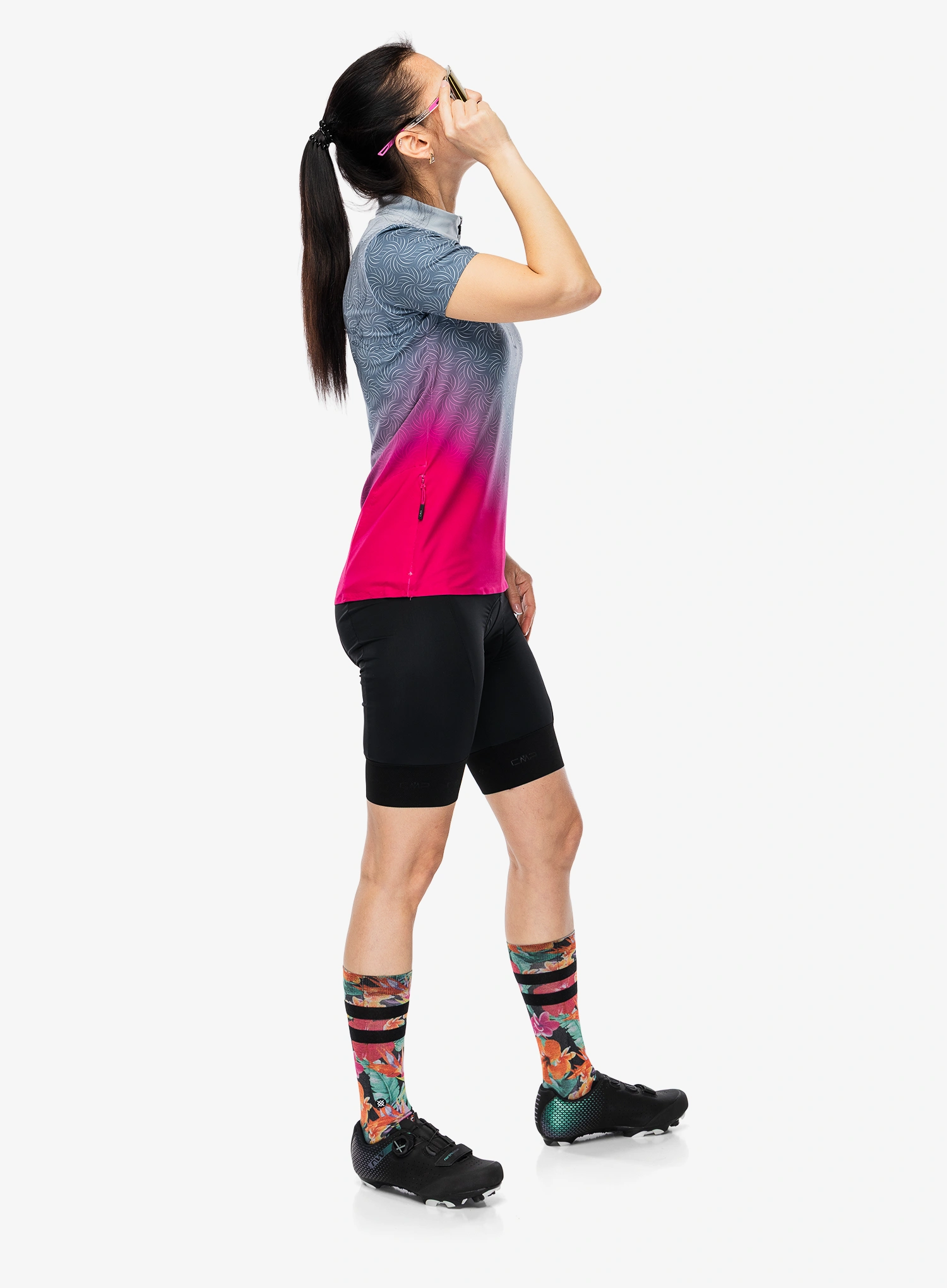 Жіноча велофутболка CMP Talya T-Shirt - sky blue/magenta