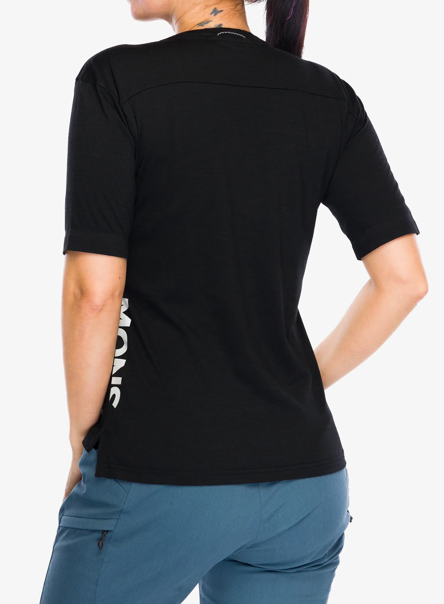 Жіноча велофутболка Mons Royale Diversion Merino Bike Jersey Short Sleeve - black/black