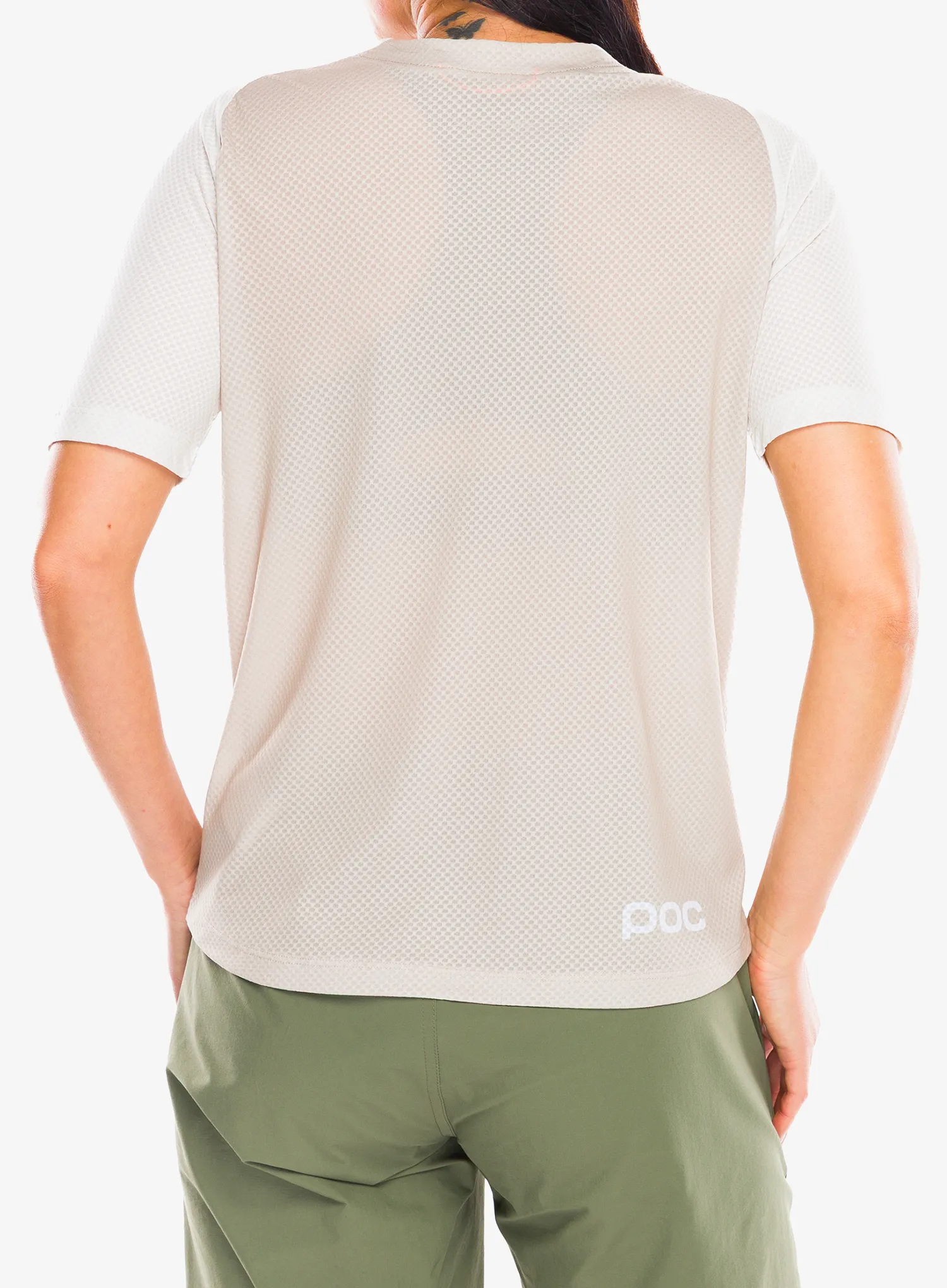 Жіноча велофутболка POC Motion Air S/S Jersey - okenite off white