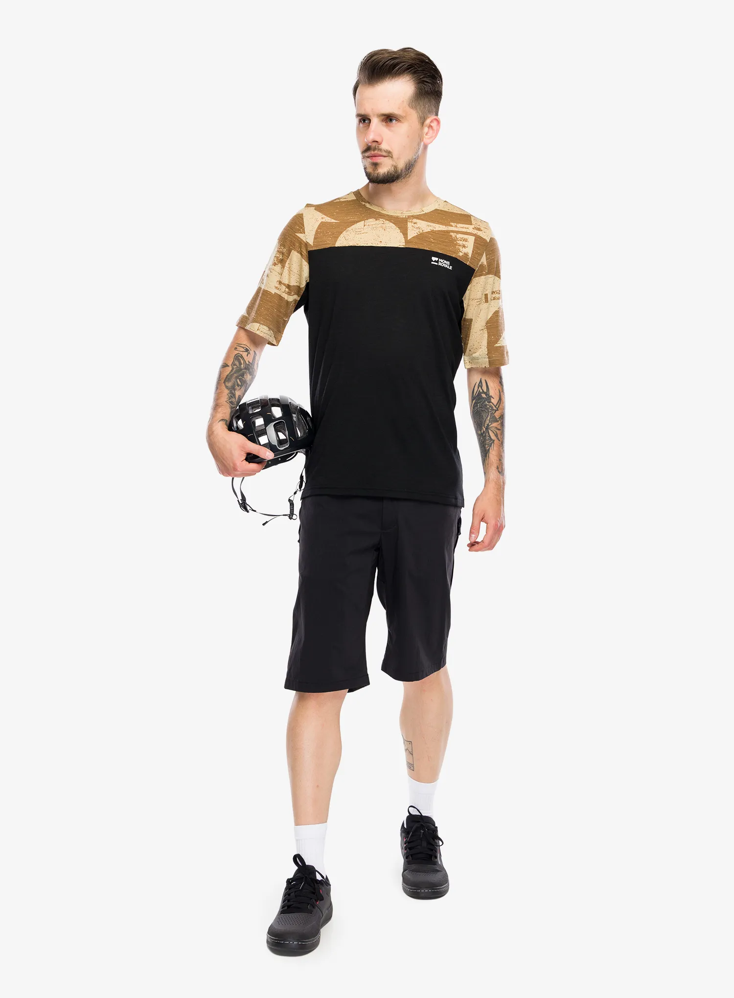 Велофутболка Mons Royale Diversion Merino Bike Jersey Short Sleeve - mr grunge/black