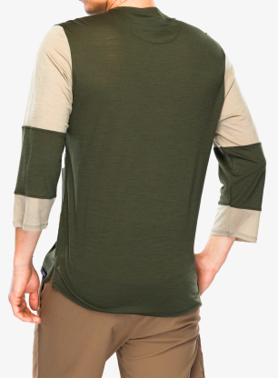 Велофутболка Patagonia Merino 3/4 Sleeve Bike Jersey - pine needle green