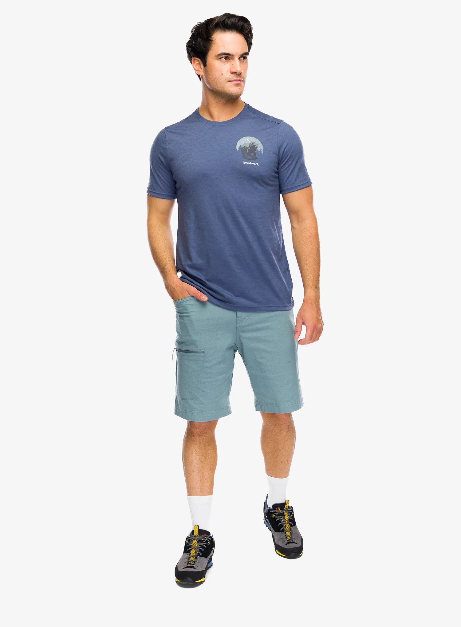 Футболка Smartwool Lunar Bear Active Short Sleeve Graphic Tee - nightfall blue