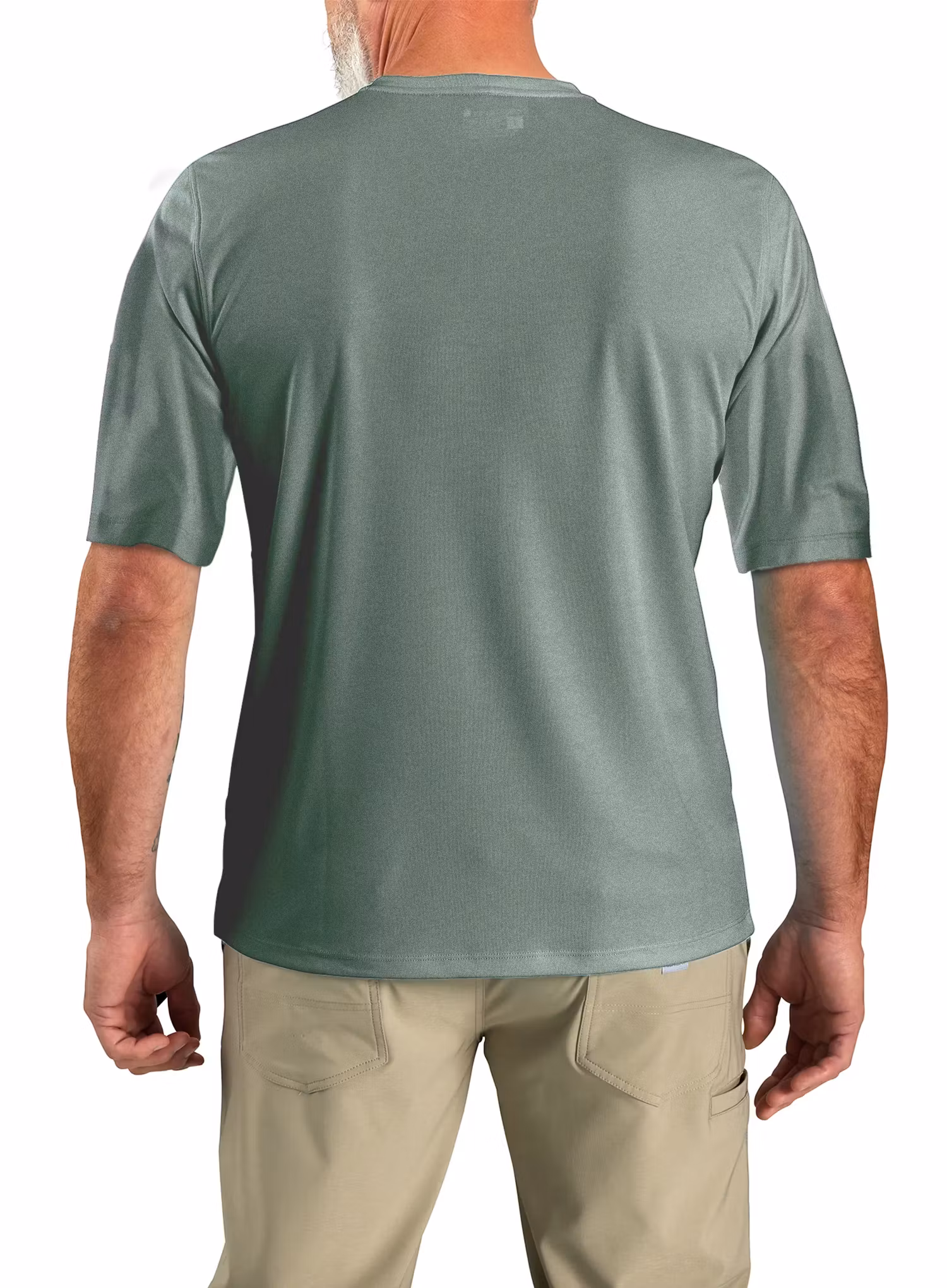 Швидковисихаюча футболка Carhartt Force Sun Defender Relaxed Logo T-Shirt - green slate heather