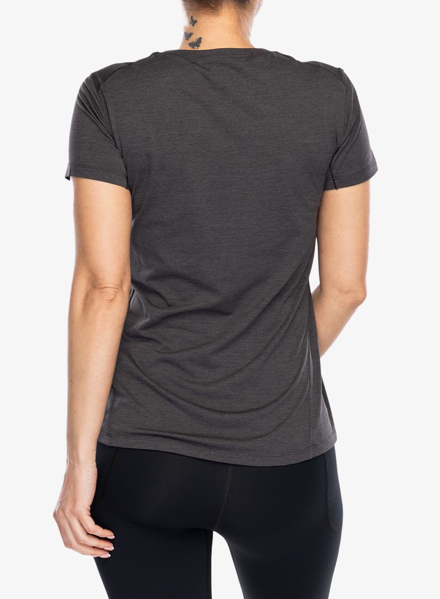 Швидковисихаюча футболка жіночий Arcteryx Taema Crew Neck SS - black heather