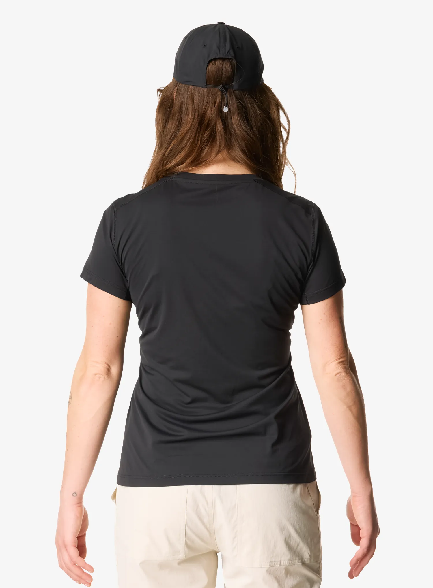 Швидковисихаюча футболка жіночий Houdini Pace Air Message Tee - true black/houdini logo
