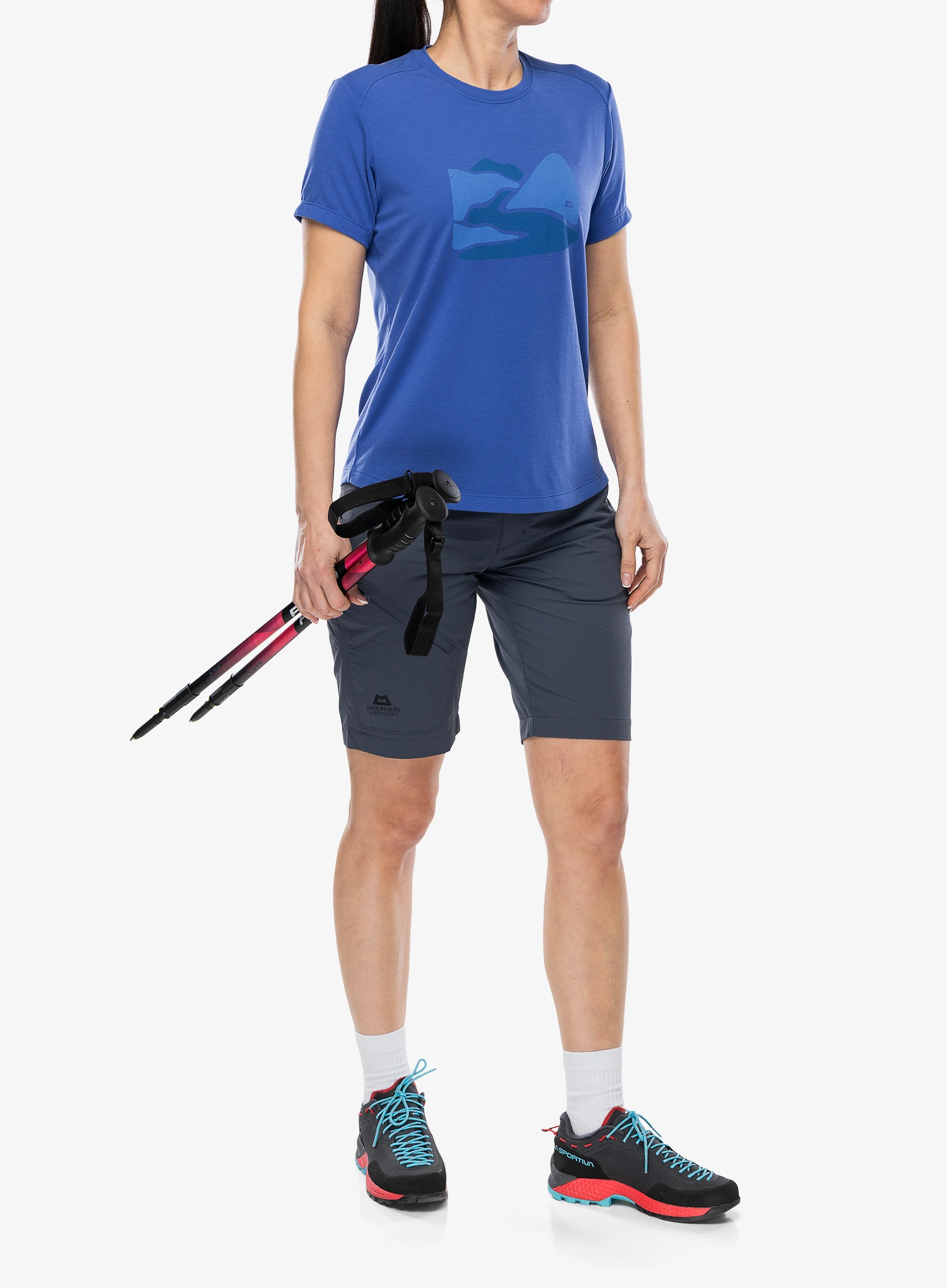 Швидковисихаюча футболка жіночий Mountain Equipment Headpoint Graphic Tee - vivid blue