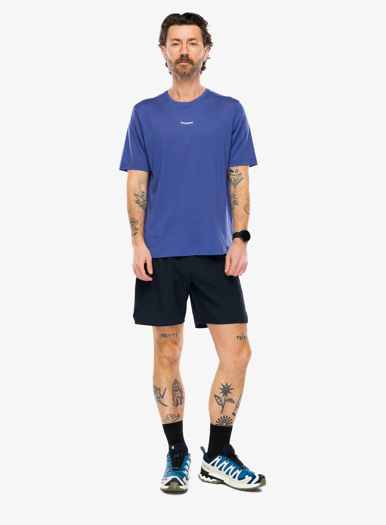 Швидковисихаюча футболка Salomon Shkout Core S/S Tee - marlin