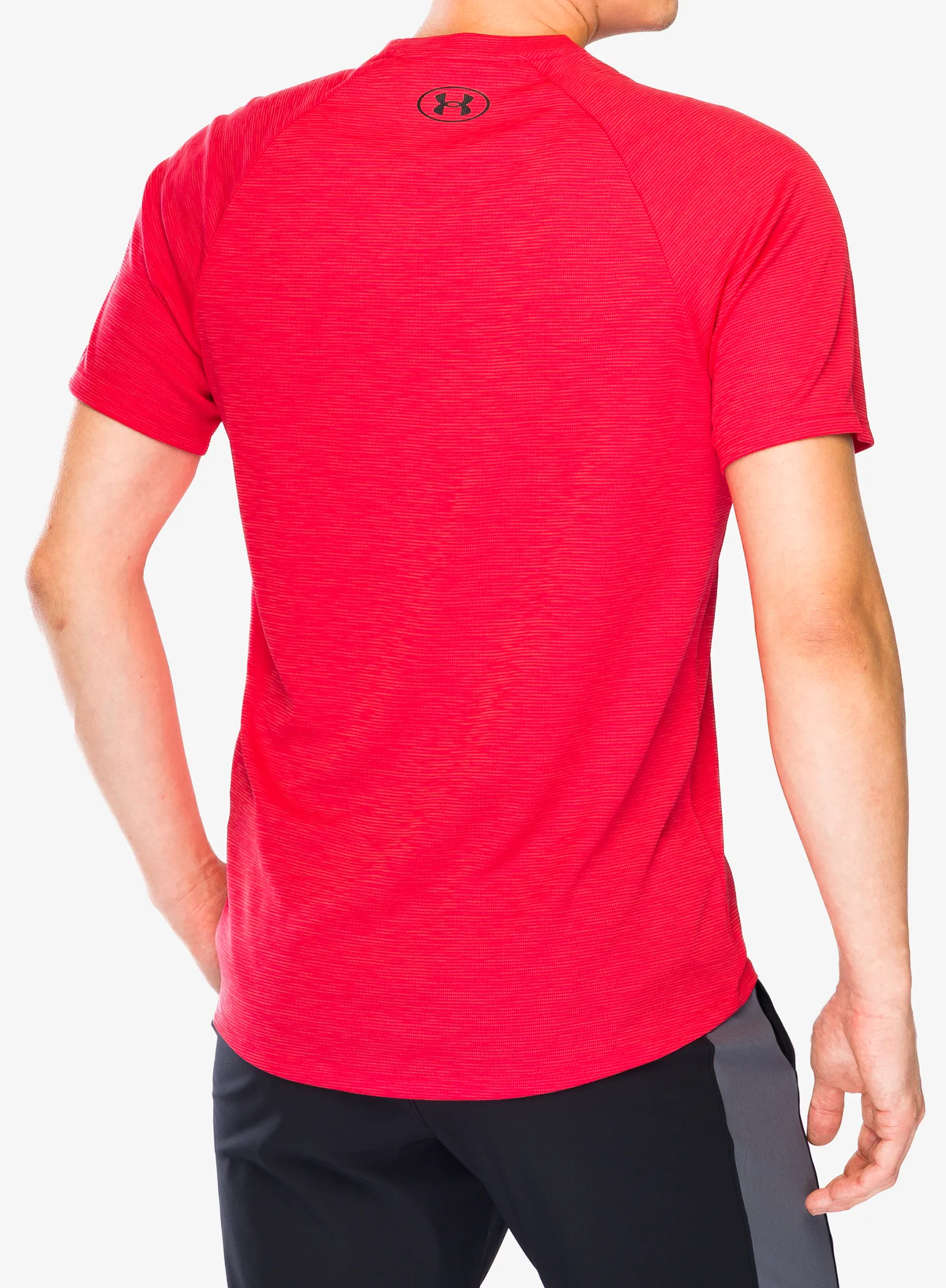Футболка для тренувань Under Armour Tech Textured S/S - racer red/black