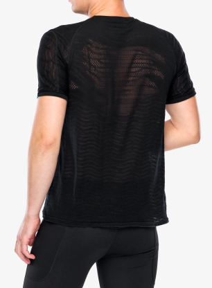 Футболка UYN Aerocross Self Layer Shirt Short Sleeves Regular Fit - black beauty