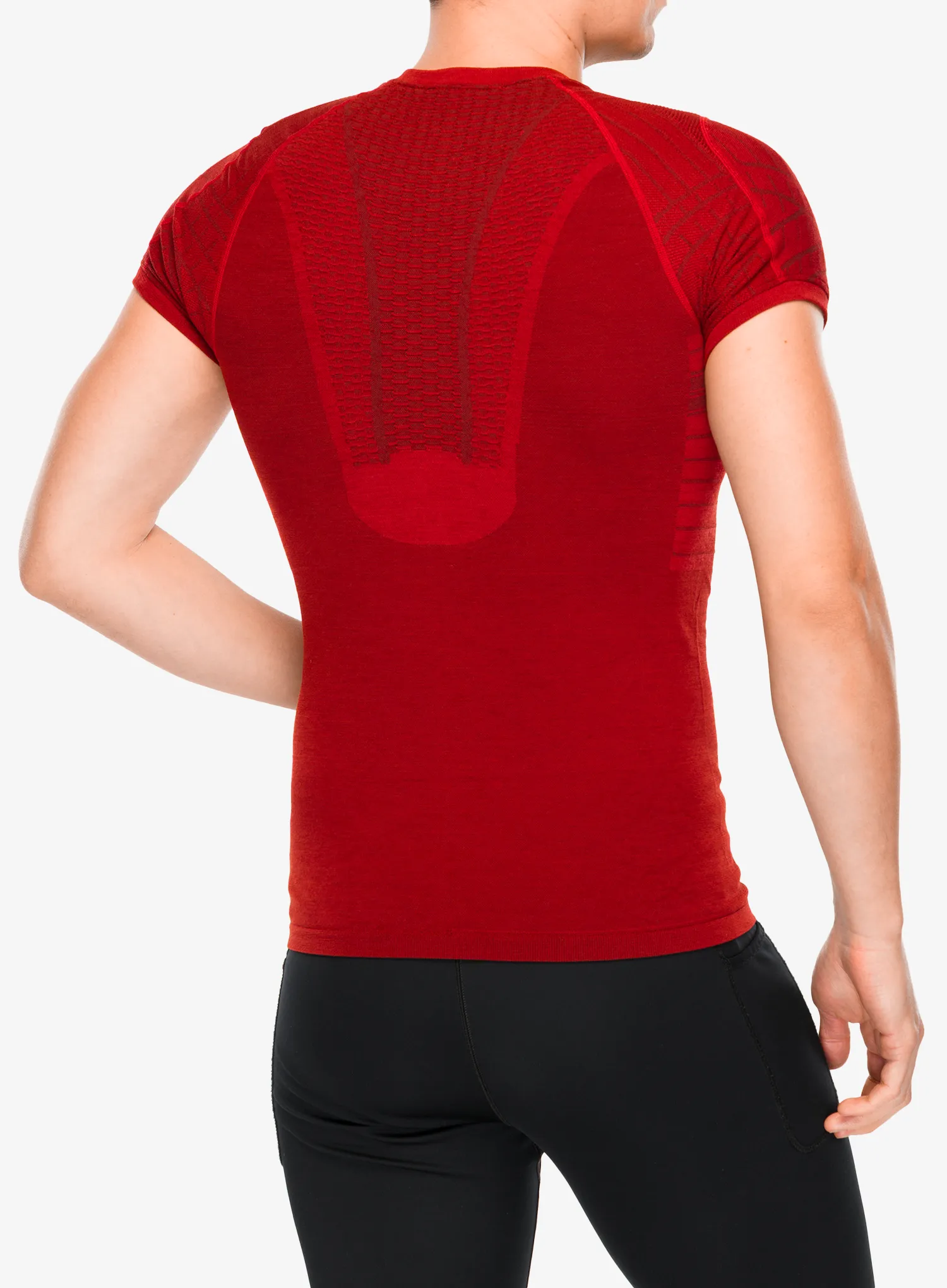 Футболка UYN Terracross Self Layer Shirt Short Sleeves Support Fit - burn red