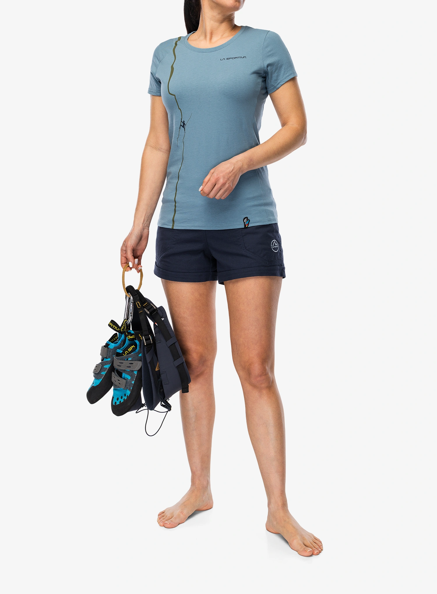 Футболка для скелелазіння жіноча La Sportiva Route T-Shirt - limestone/cypress