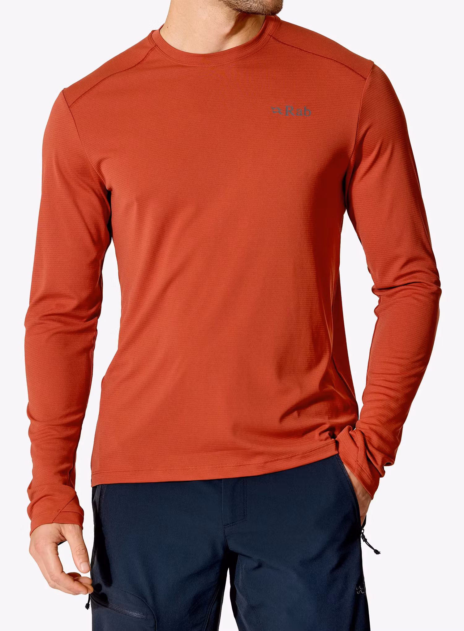 Футболка з довгими рукавами Rab Force LS Tee - tuscan red