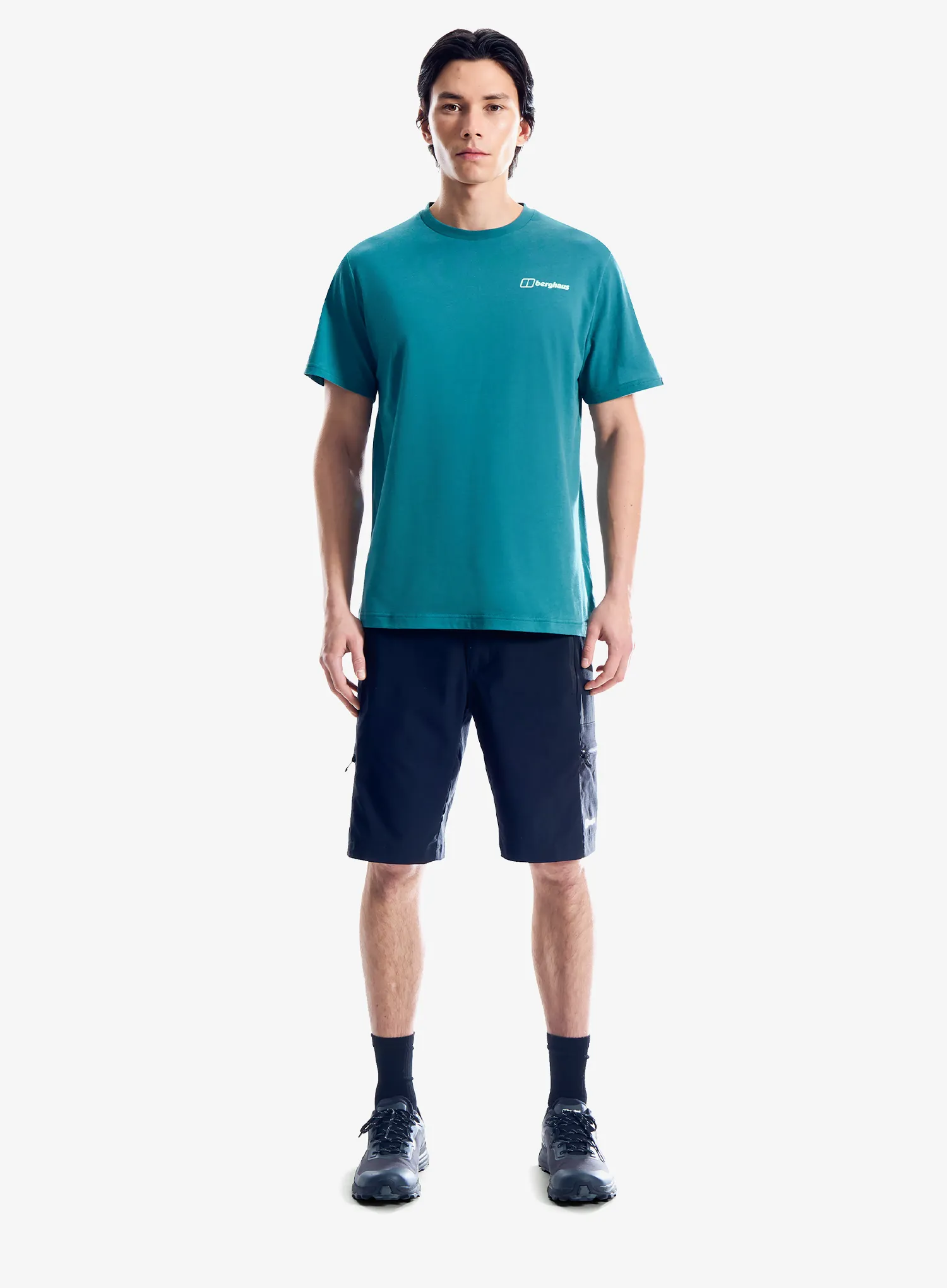 Футболка з принтом Berghaus Geo Mountaintry Essential Tee Am - northern storm