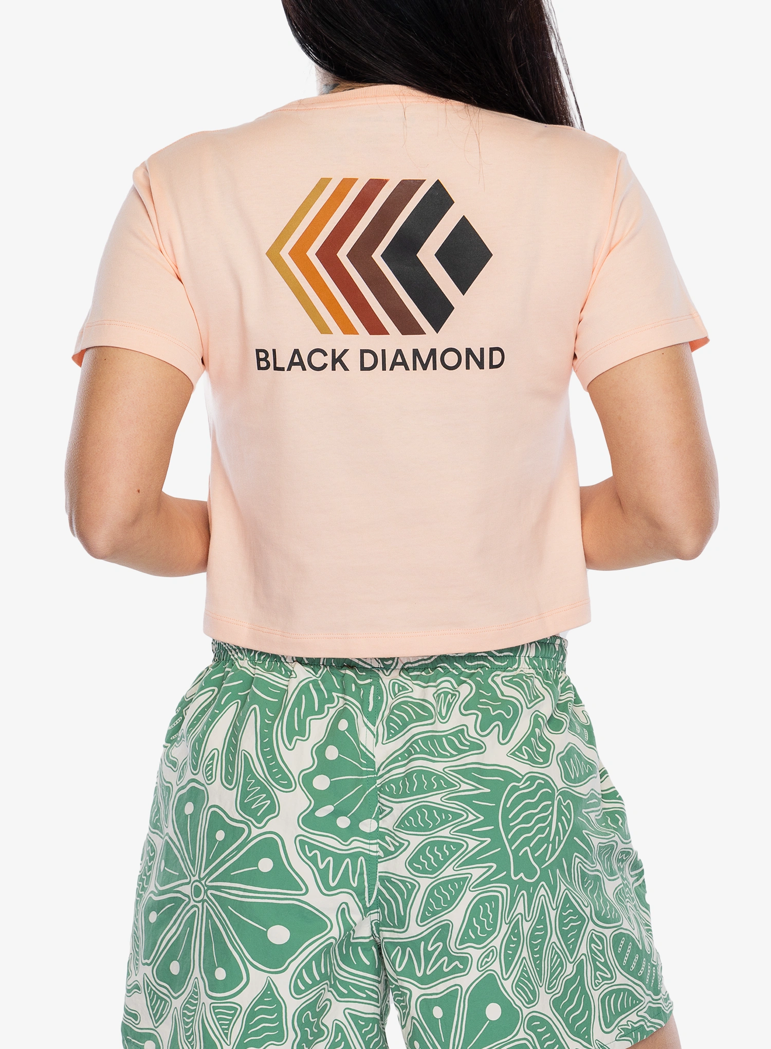 Футболка з принтом жіноча Black Diamond Faded Crop SS Tee - alpine sunrise