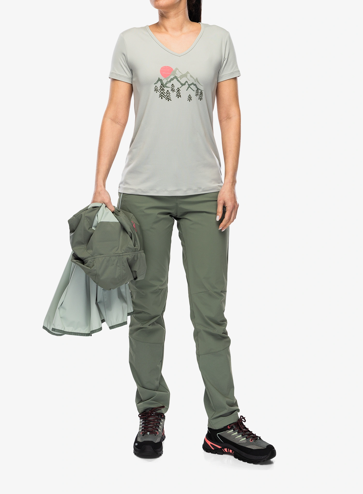 Футболка з принтом жіноча CMP Missy T-Shirt - pistacchio